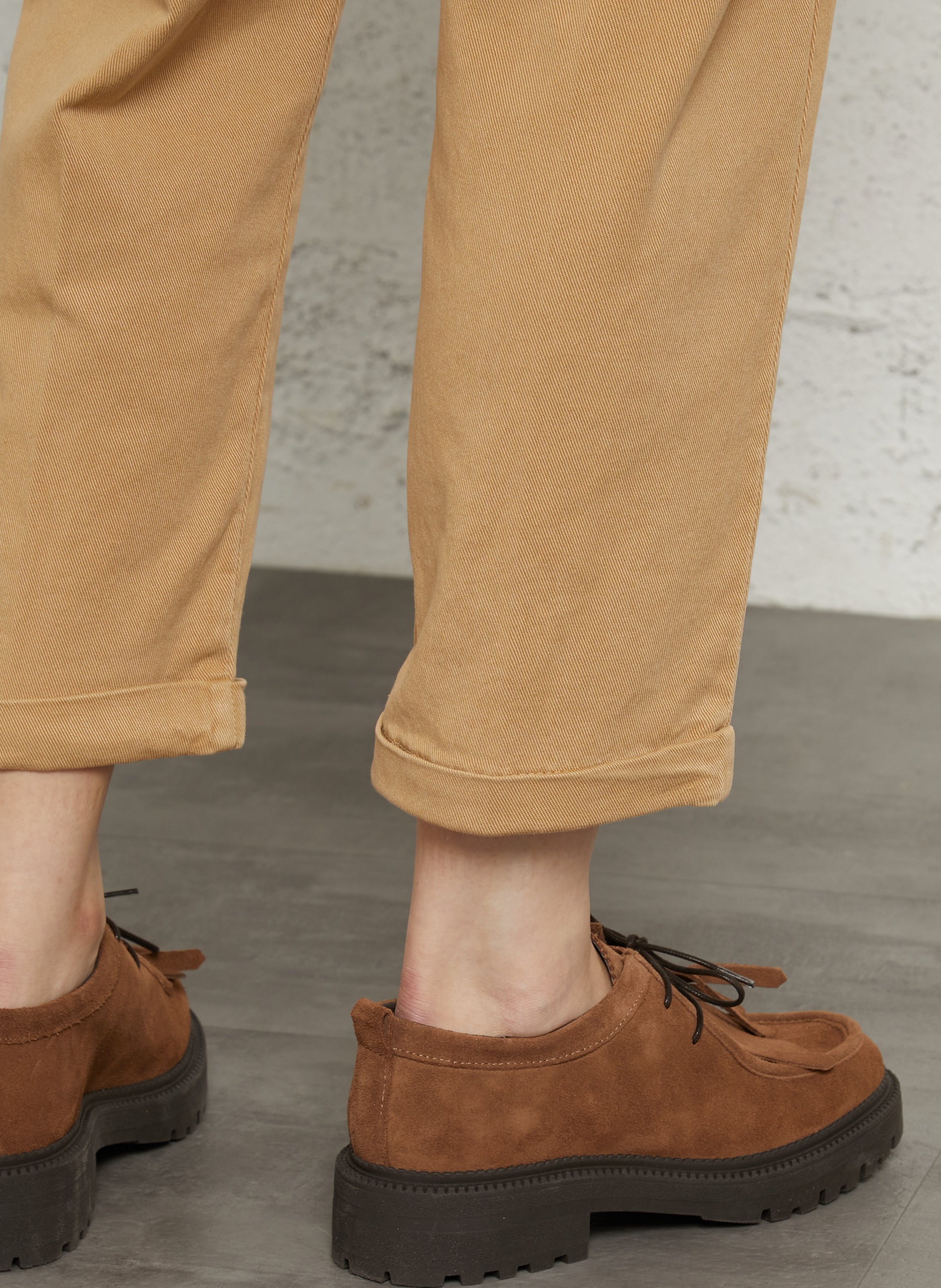 High-waisted wide-leg pants PLEASE Brown