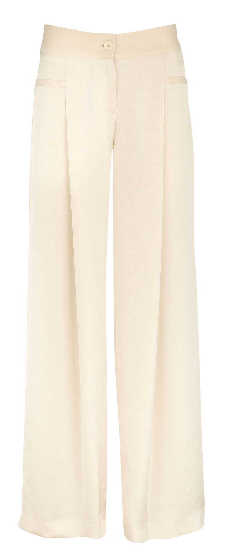 Straight-fit, effen broek met rits BA&SH Beige