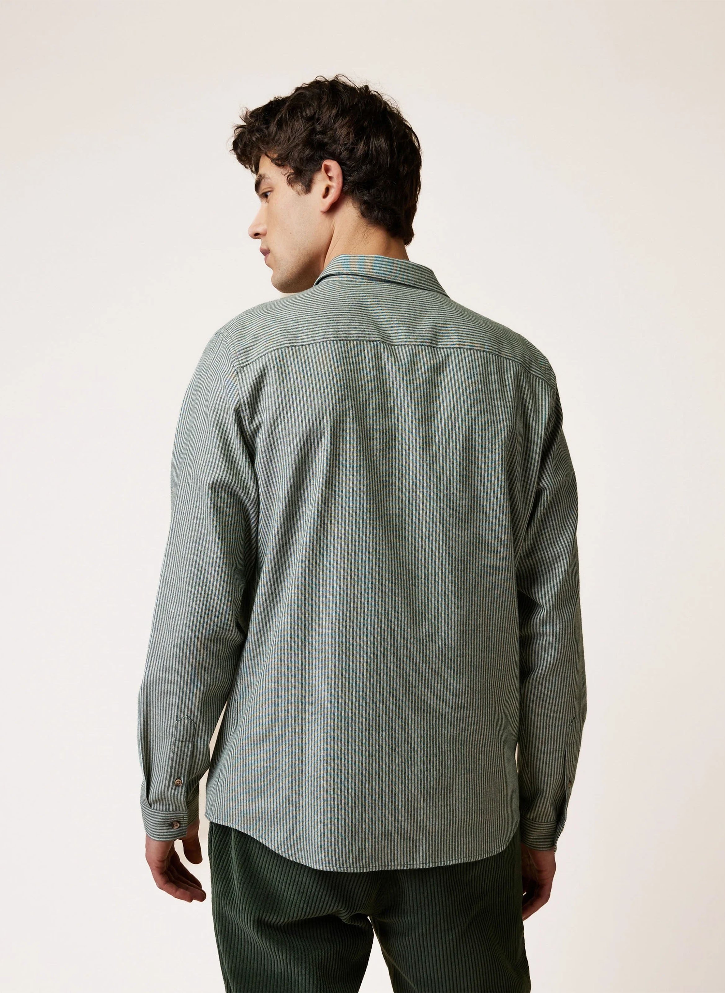 Baumwollbluse mit klassischem Kragen FAGUO Grun