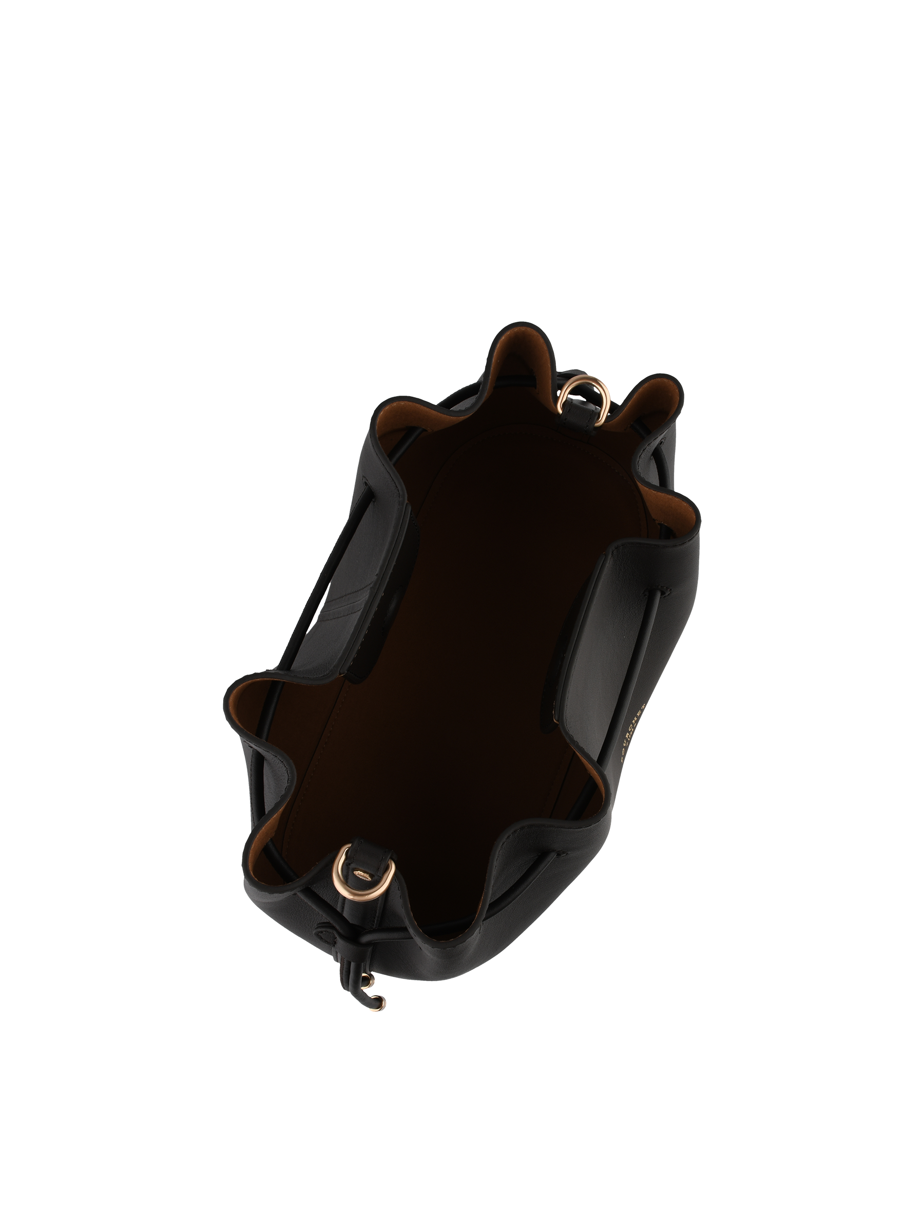 Sac porté épaule en cuir de vachette POURCHET Marron