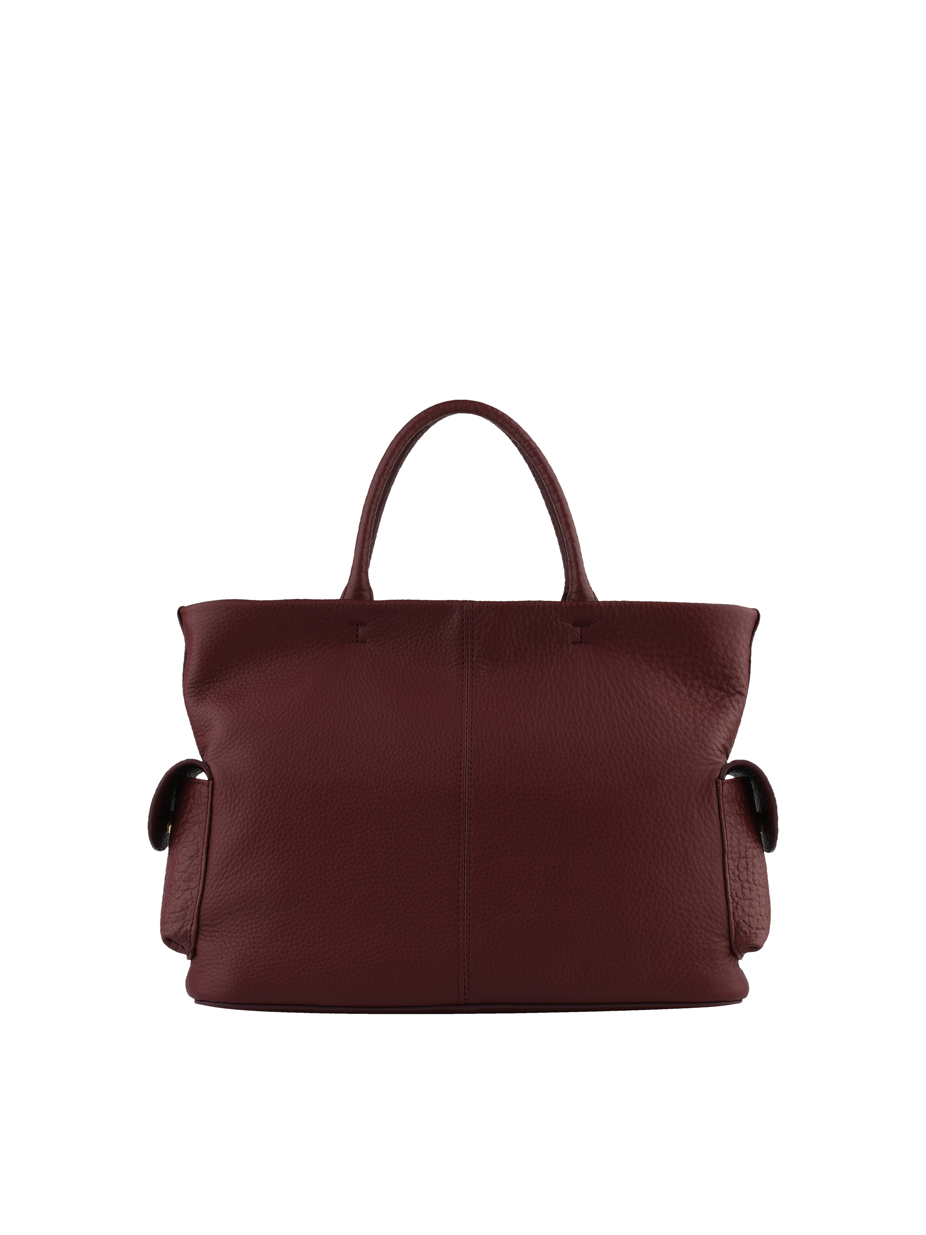 Calfskin leather handbag POURCHET Red
