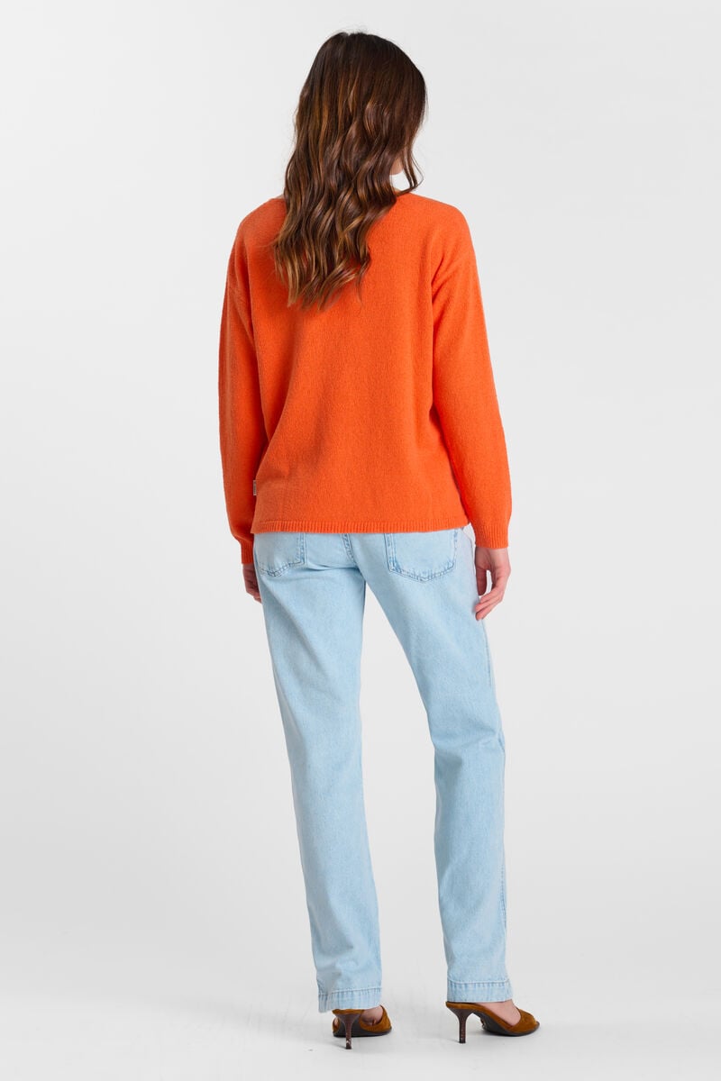 V-neck sweater LE TEMPS DES CERISES Orange