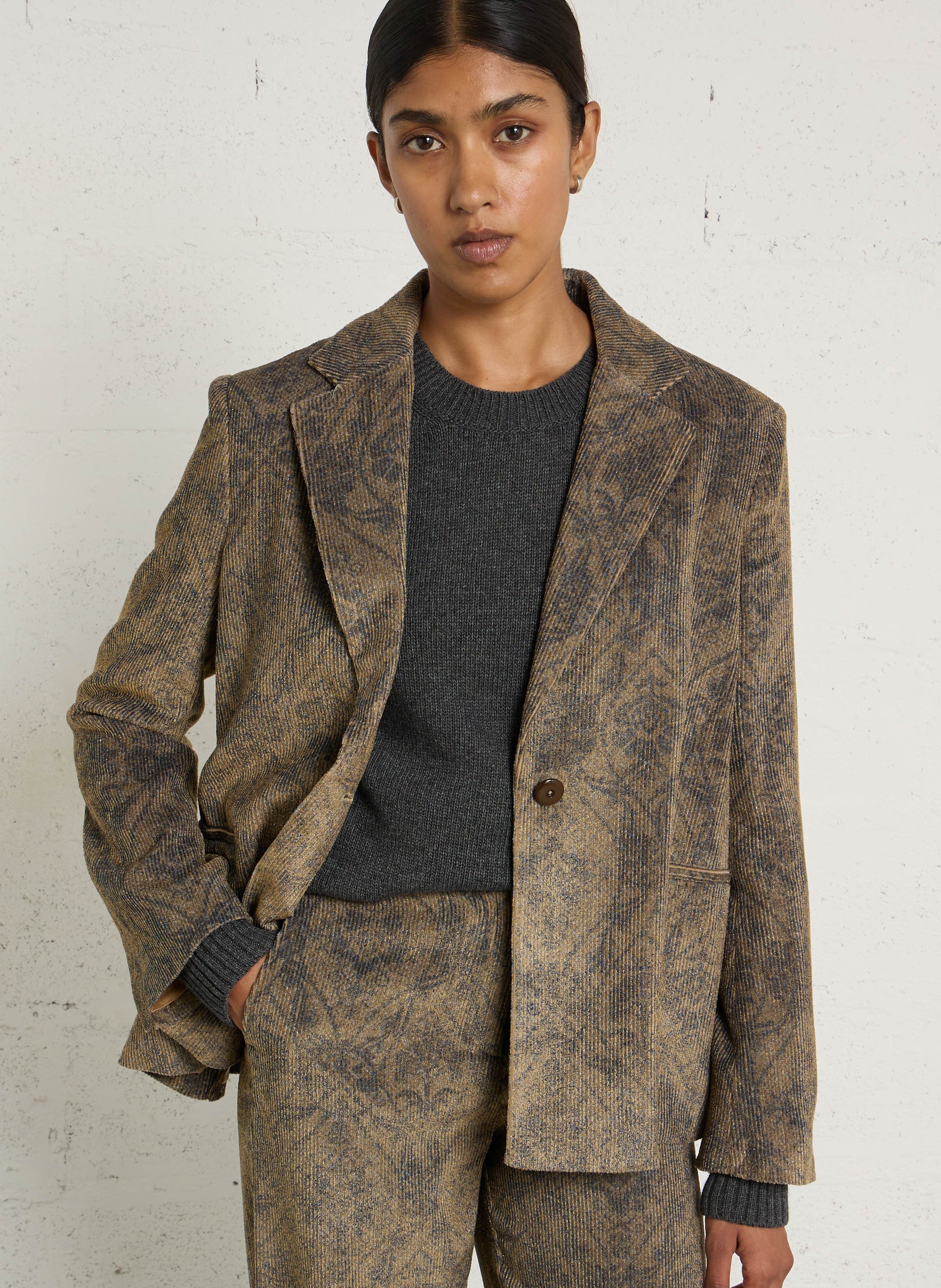 Veste de tailleur en velours côtelé MOMONI