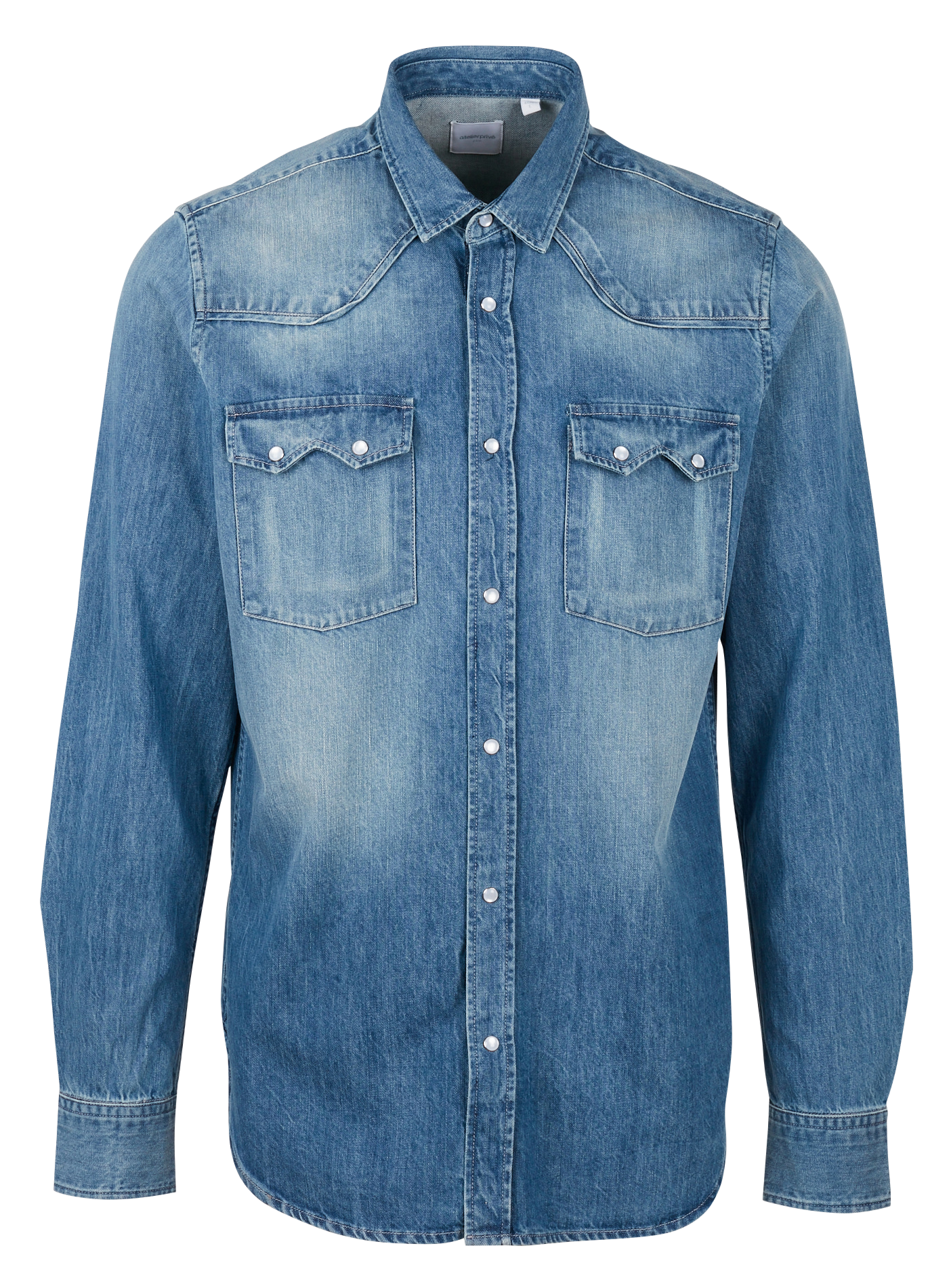 Cotton shirt with classic collar ATELIER PRIVE Blue