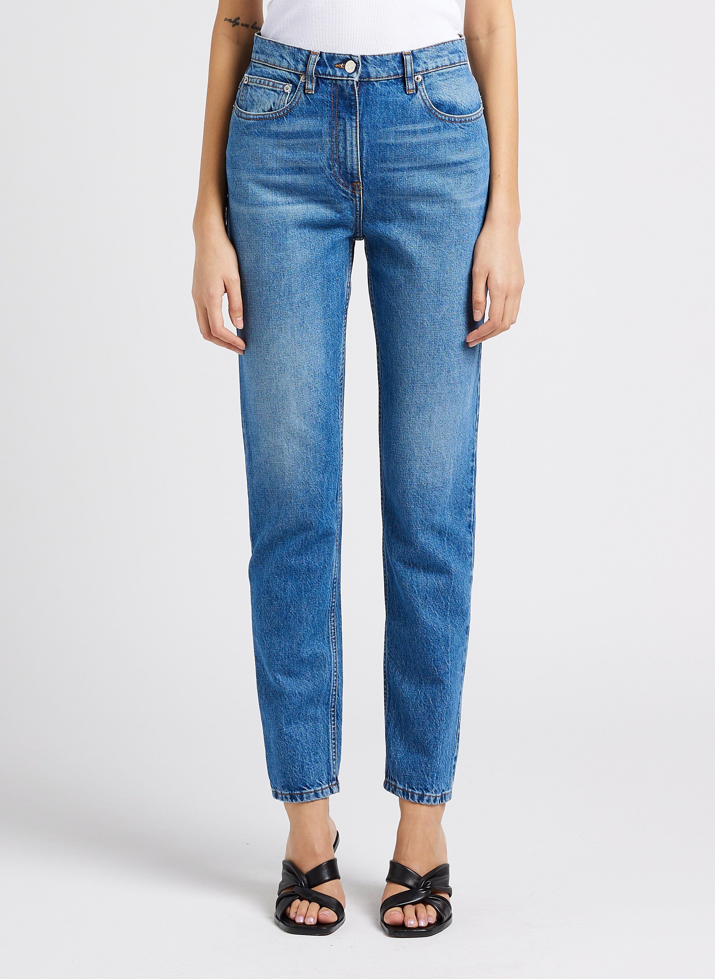 Cotton-blend straight-leg jeans IRO Faded jeans