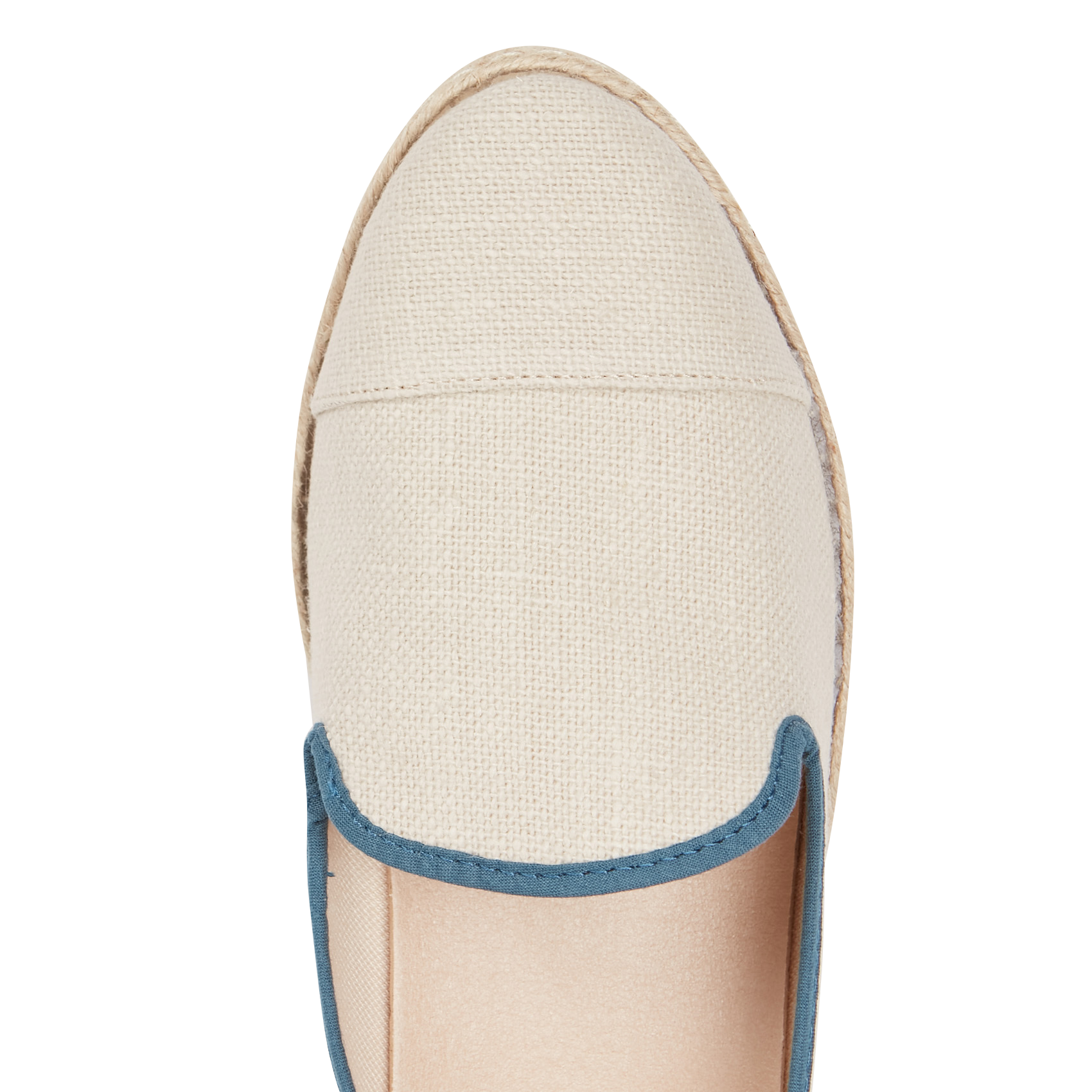 Linen espadrilles with round toes ANGARDE White