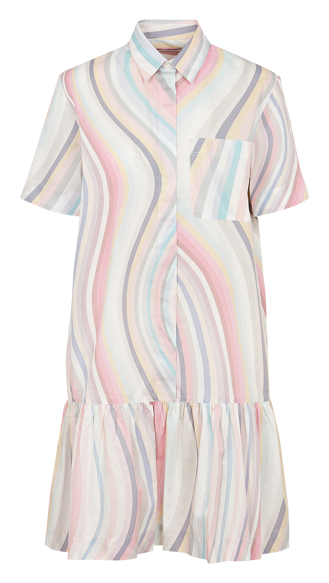 Short printed cotton shirt dress PAUL SMITH Multicolored