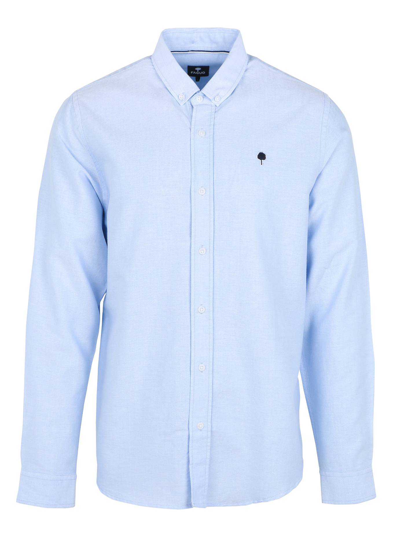 Chemise col classique en coton FAGUO Bleu