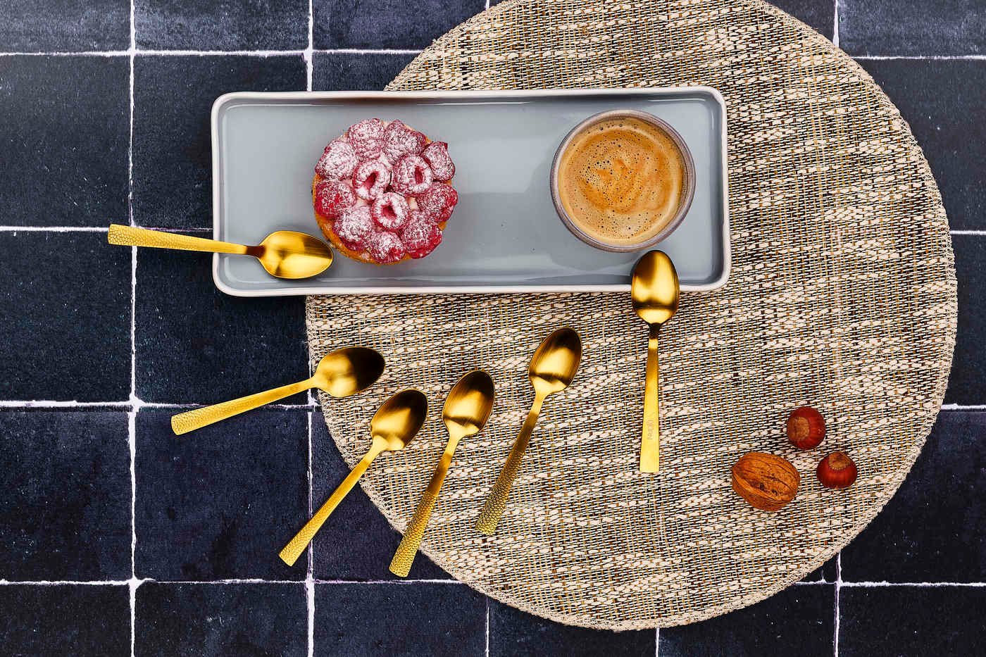 Set of 6 small spoons Golden