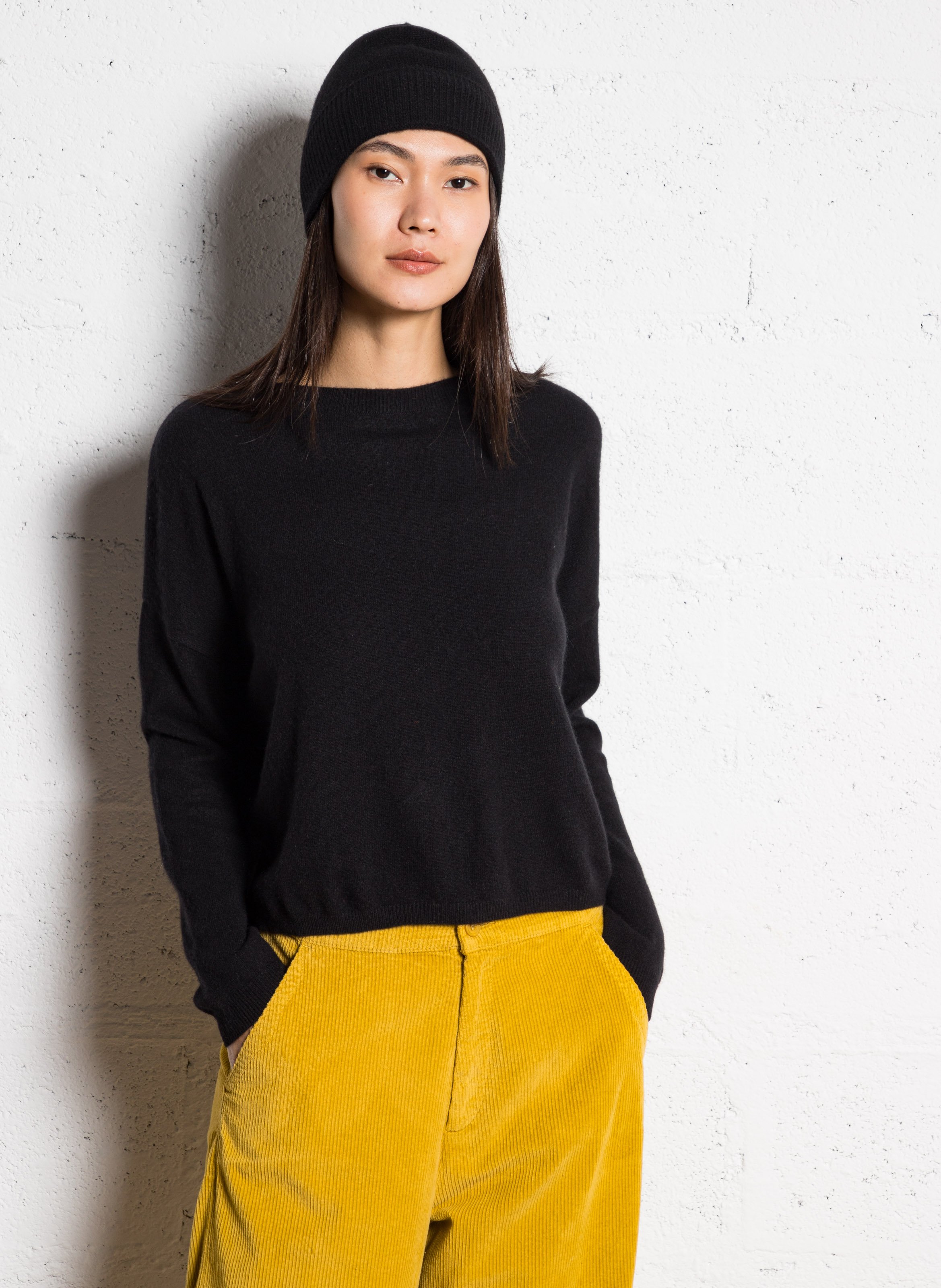 Pull col bateau en cachemire SUD EXPRESS Noir