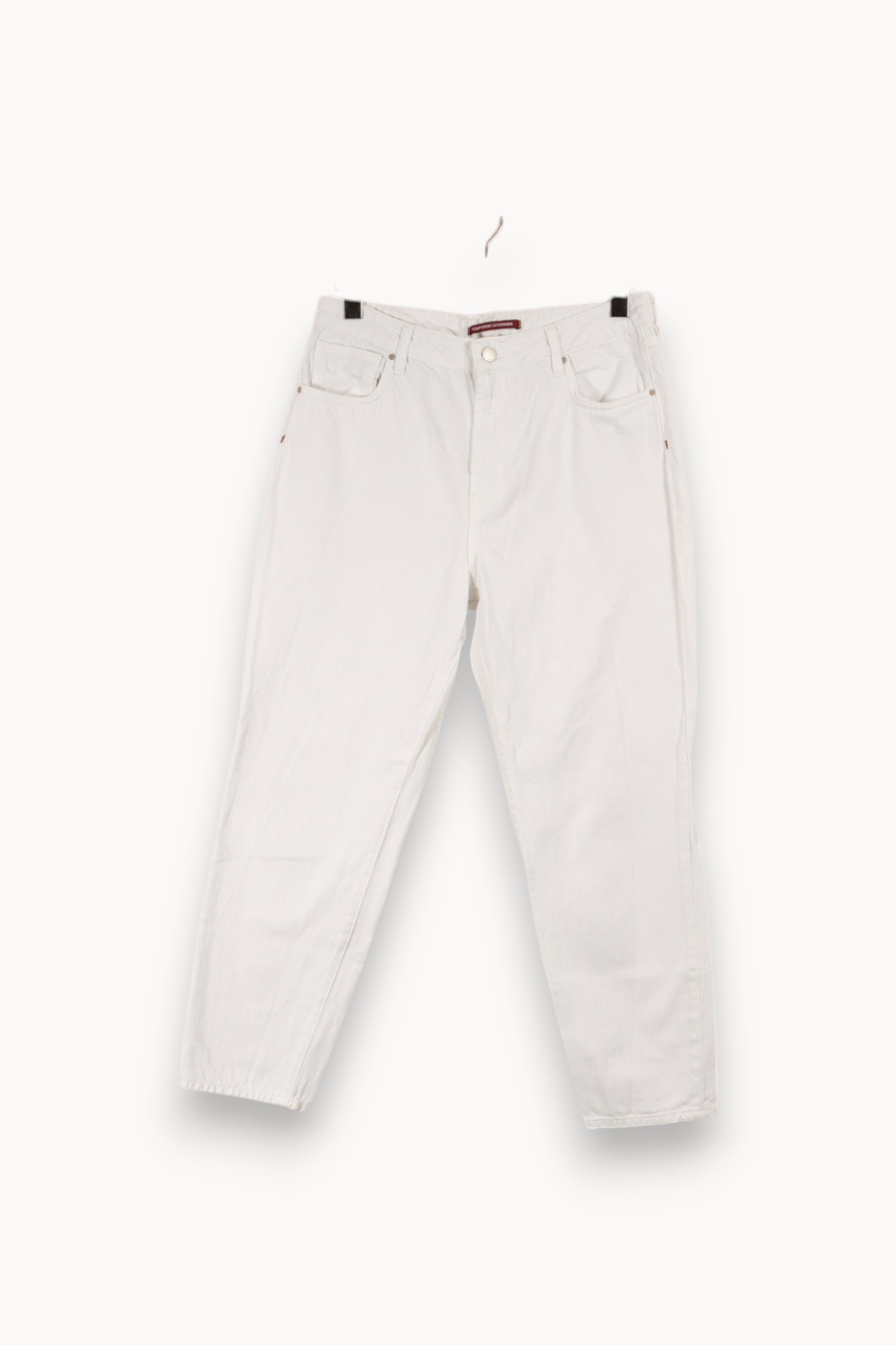 Cropped slim jeans with studs COMPTOIR DES COTONNIERS - Seconde main White
