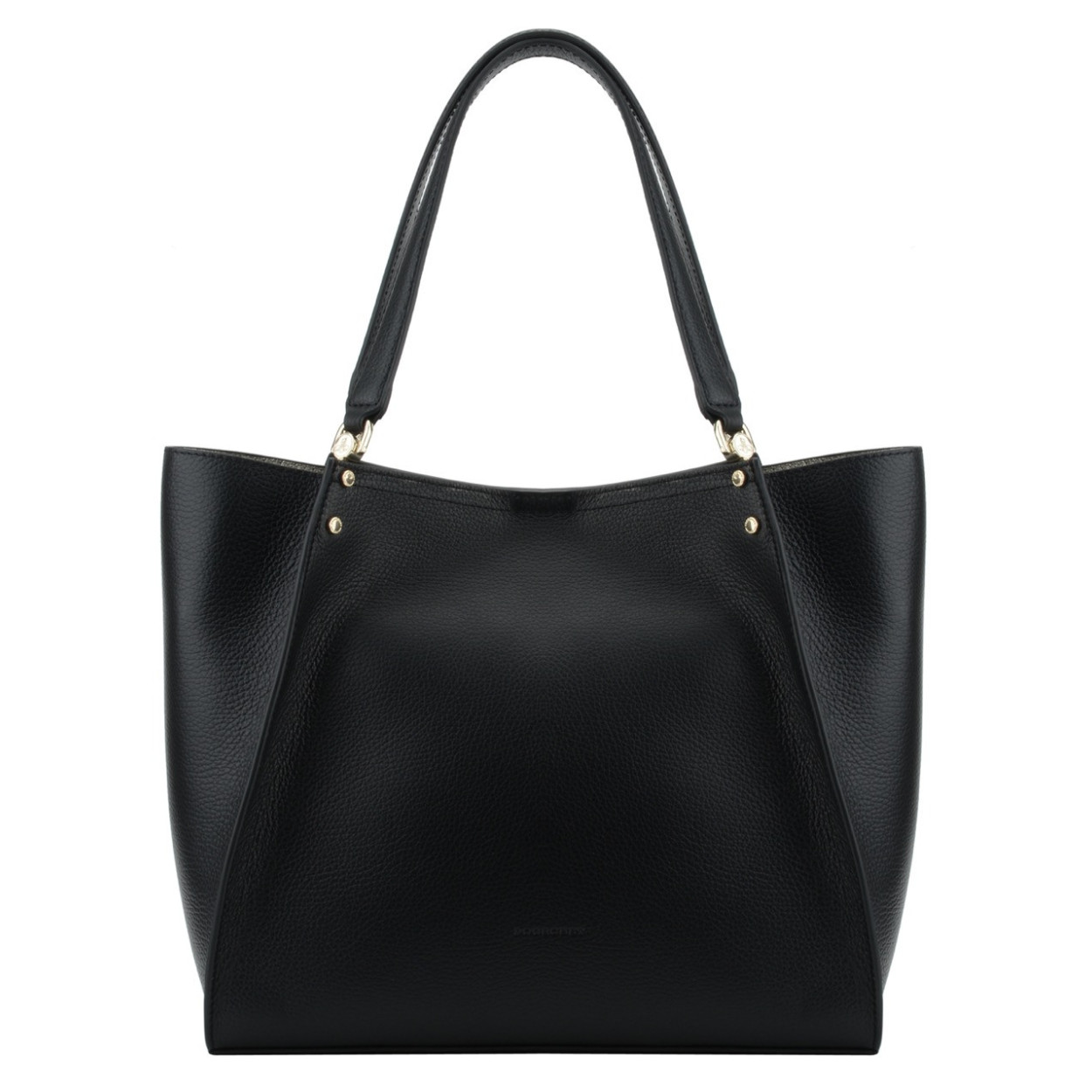 A-line leather skirt POURCHET Black