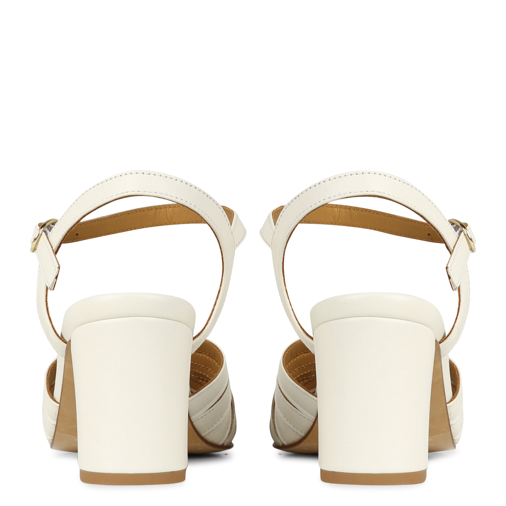 Flat leather mules BOBBIES White