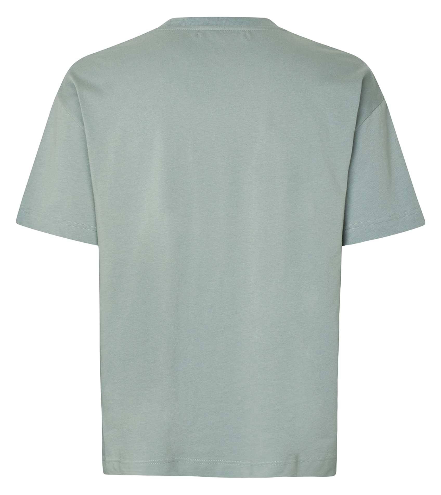 Tee-shirt col rond regular-fit sérigraphié en coton bio SAMSOE SAMSOE Bleu