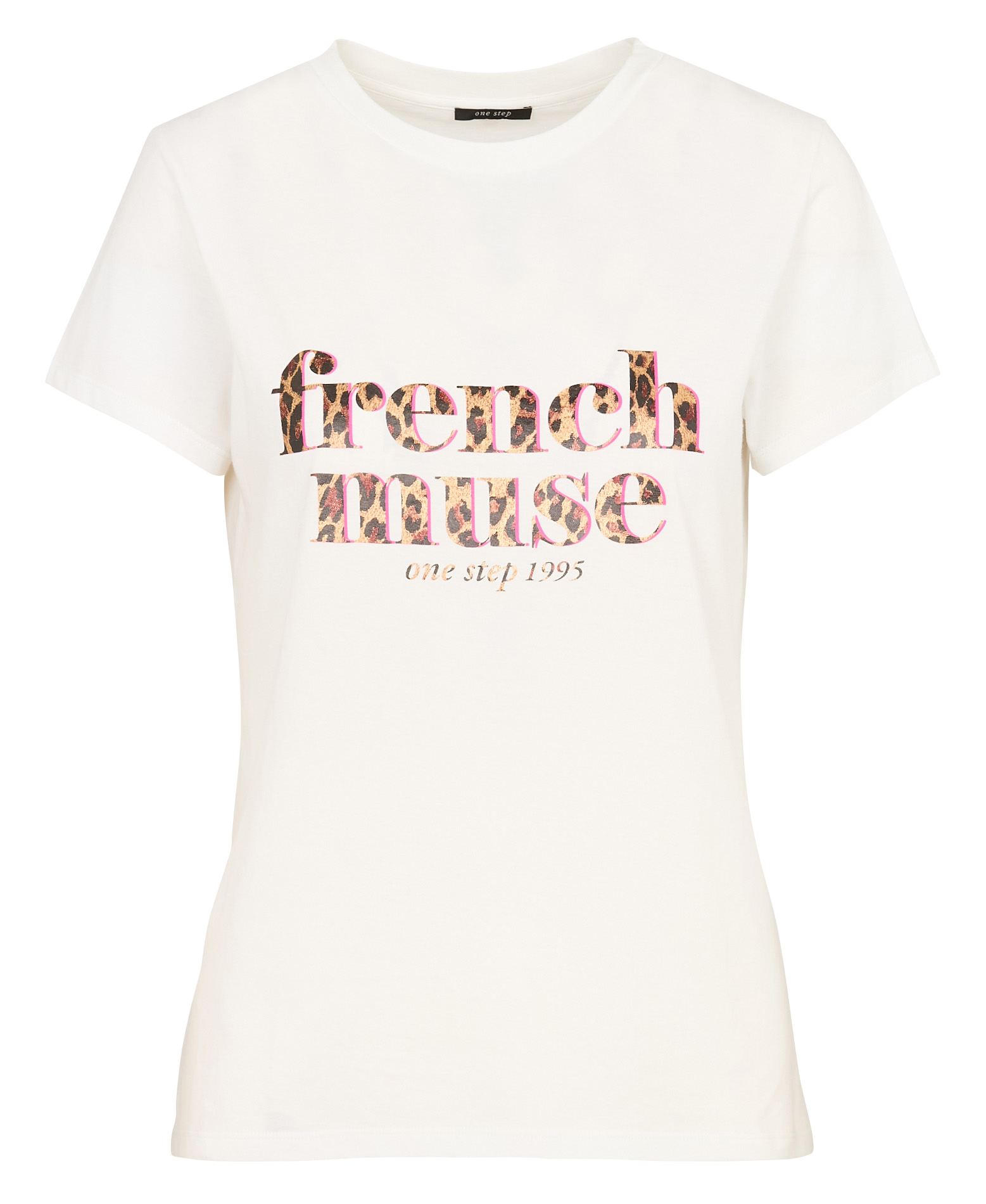 Tee-shirt col rond en coton Blanc