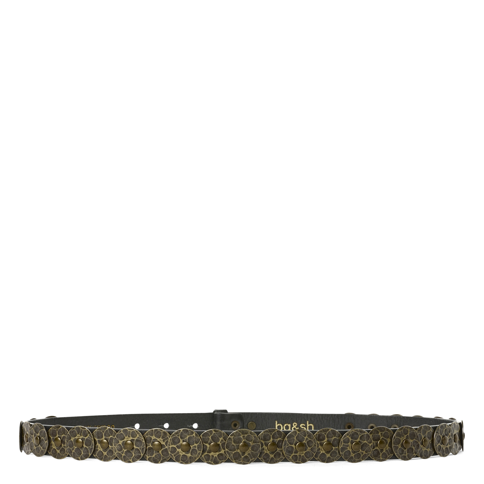 - Gespsluiting. - Breedte: 3 cm.  BA&SH Zwart