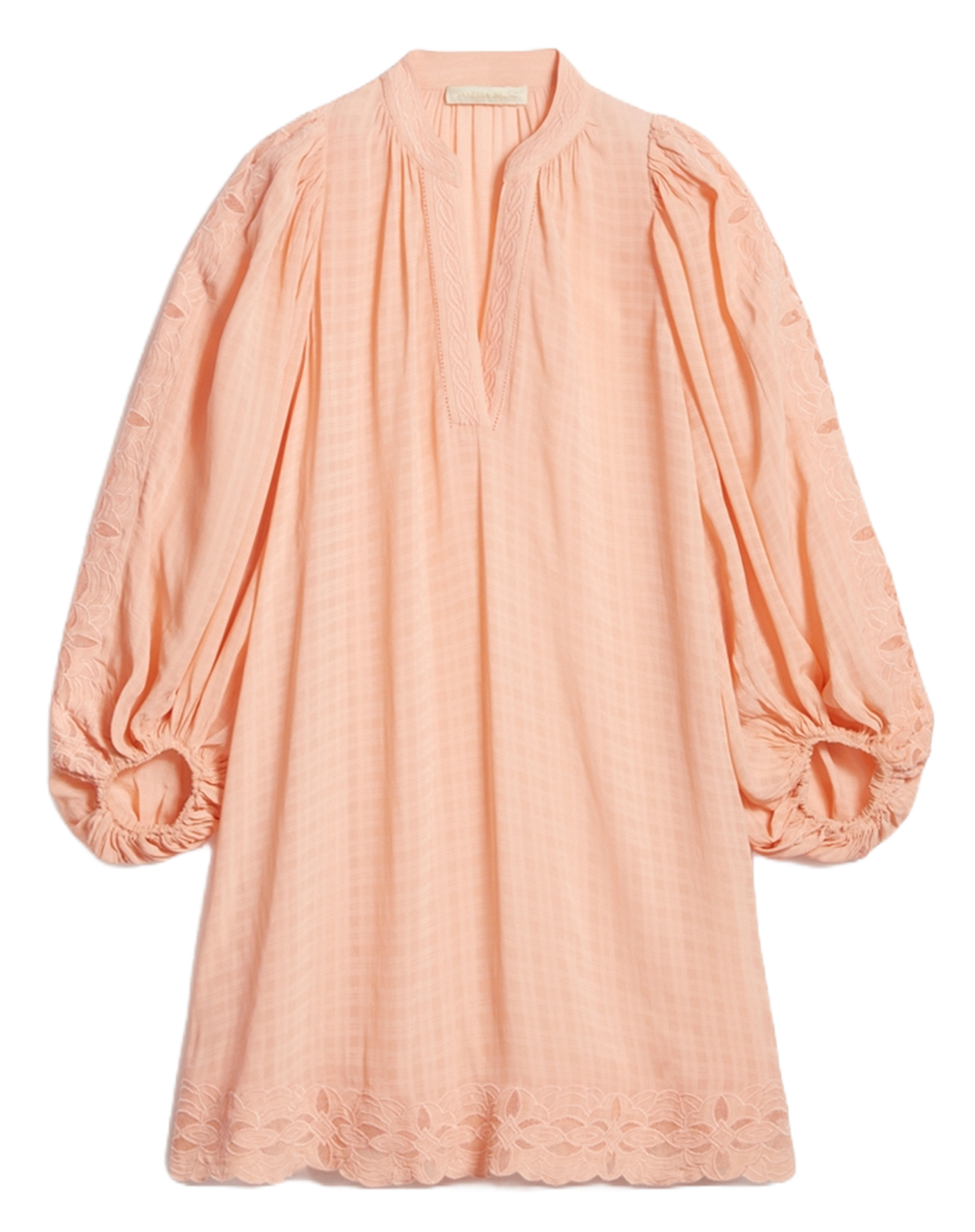 Robe courte col V brodée VANESSA BRUNO Beige