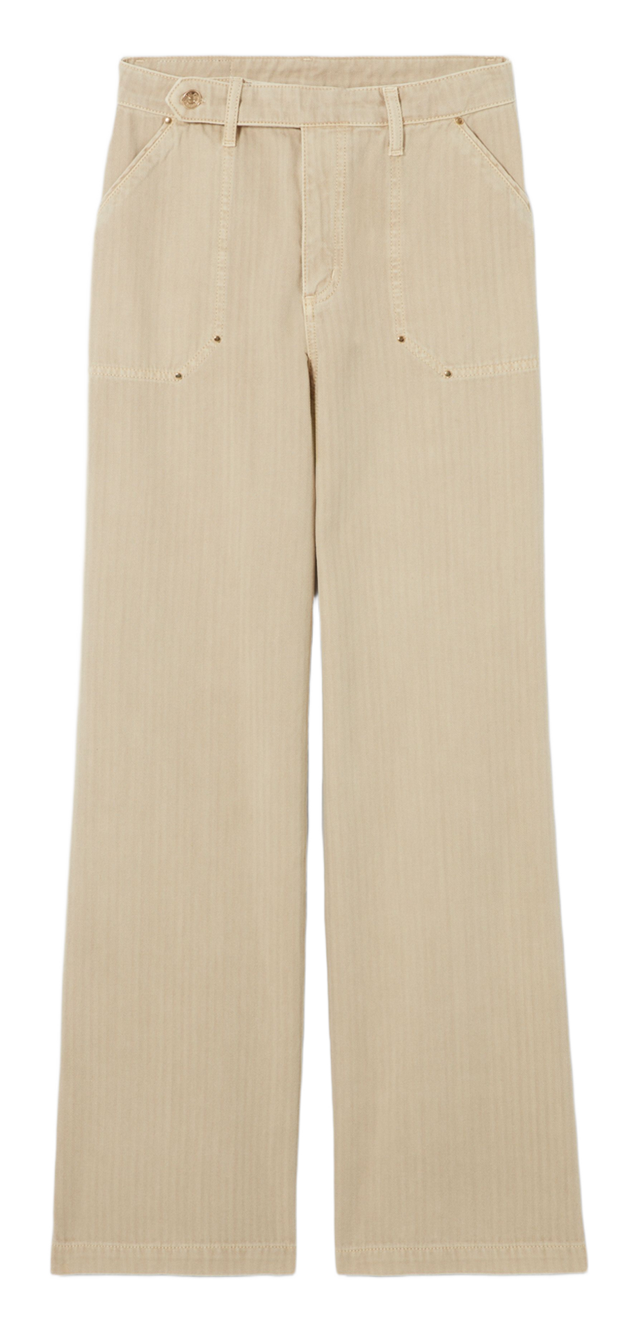 Katoenen jeans met rechte pijp CLAUDIE PIERLOT Beige
