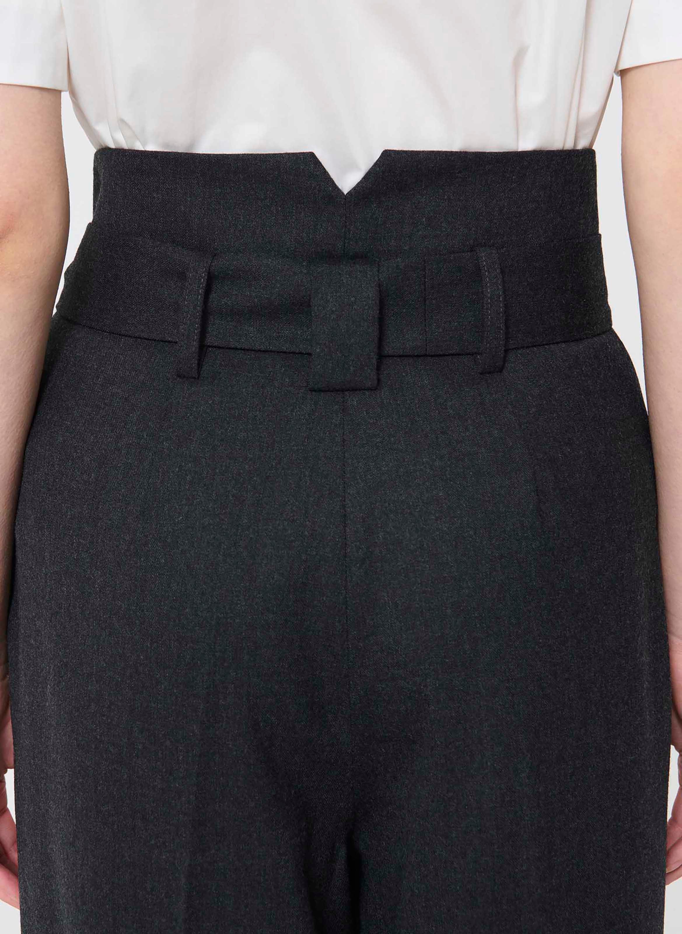 Pantaloni larghi a vita alta in misto lana TARA JARMON Grigio