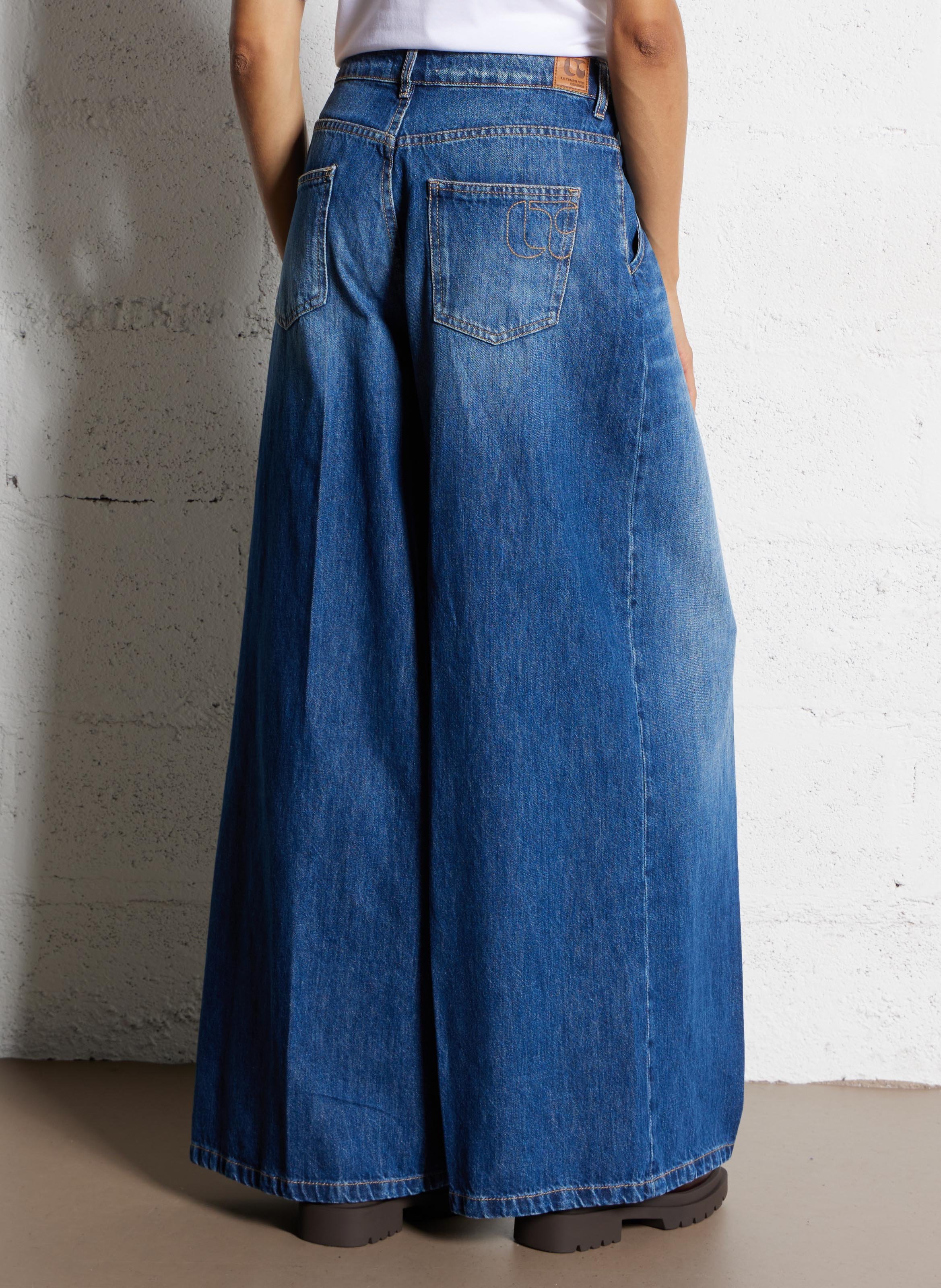 Jean large en coton LE TEMPS DES CERISES Bleu