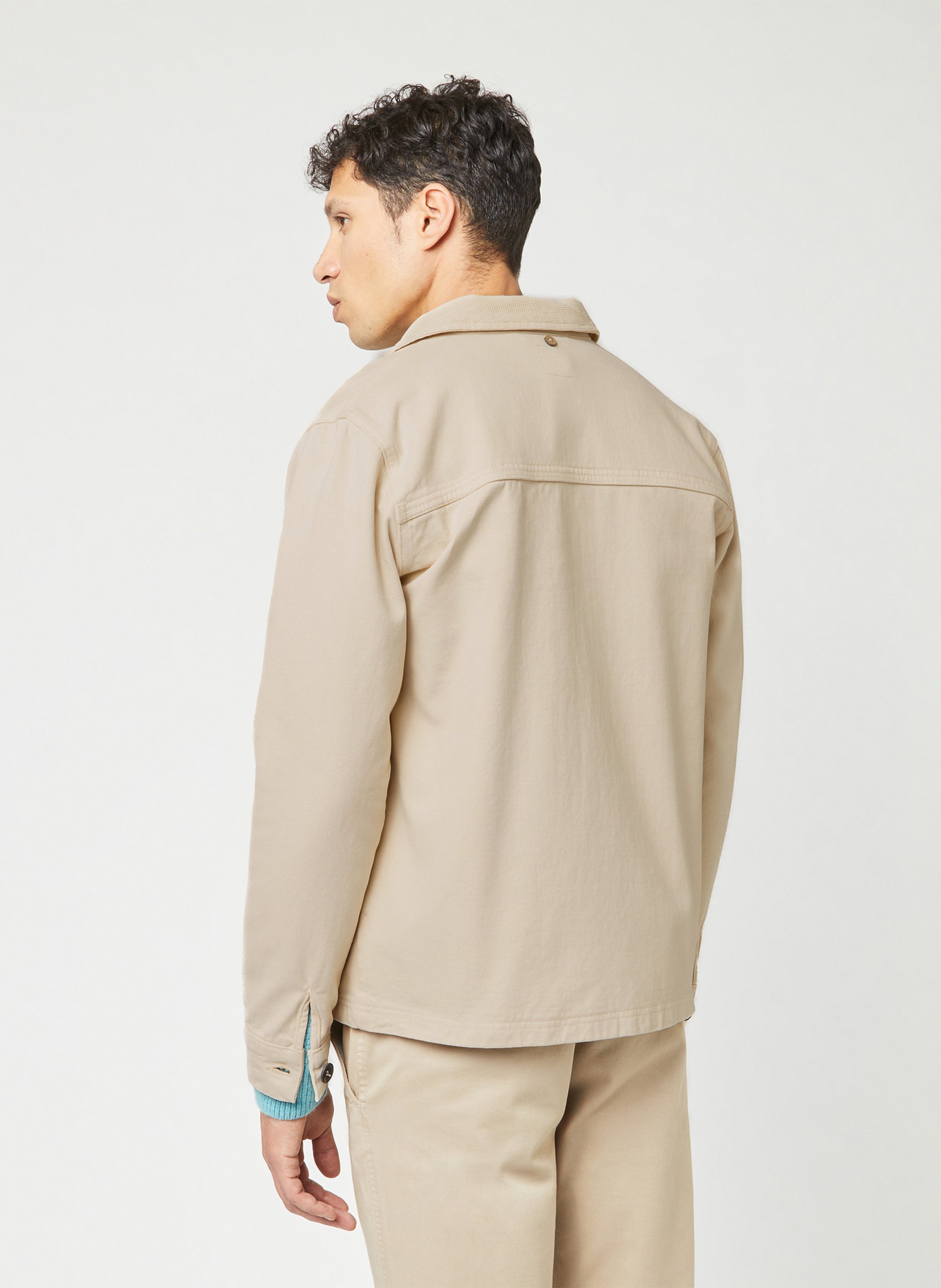 Veste col classique en coton  FAGUO Beige