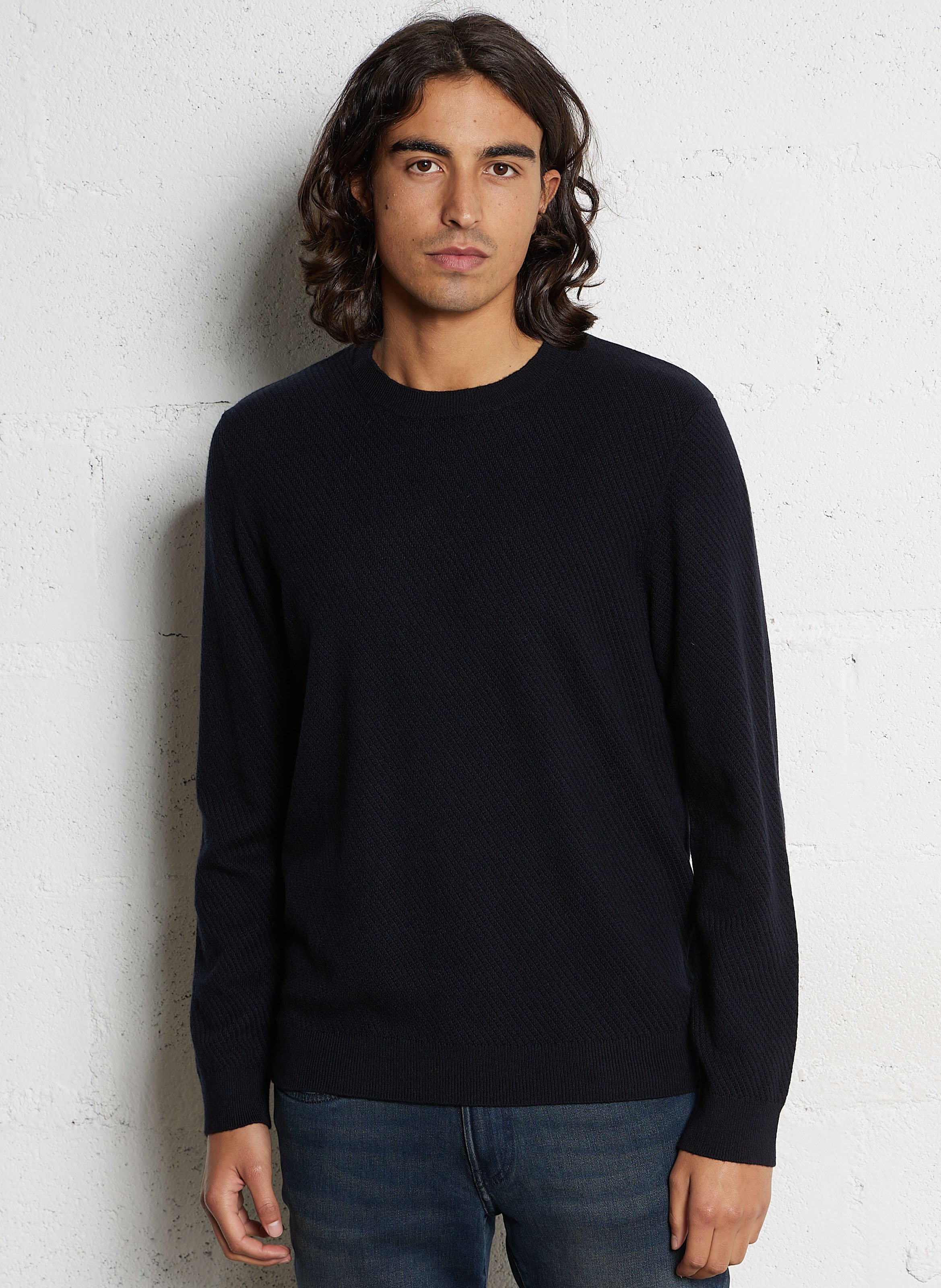 Gerader Rundhalsausschnitt-Pullover mit Reliefstrick IKKS