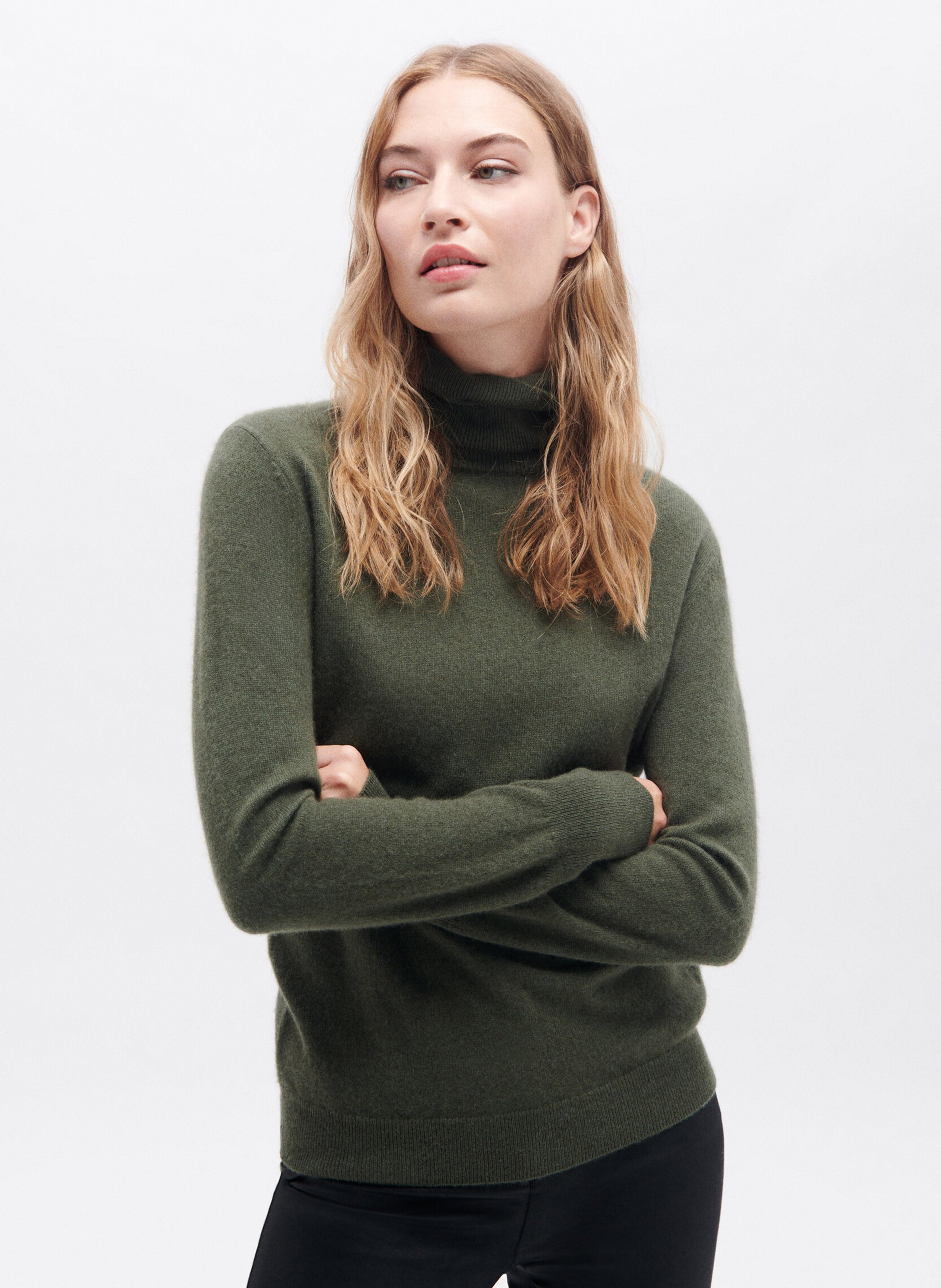 Cashmere straight-cut turtleneck sweater CAROLL