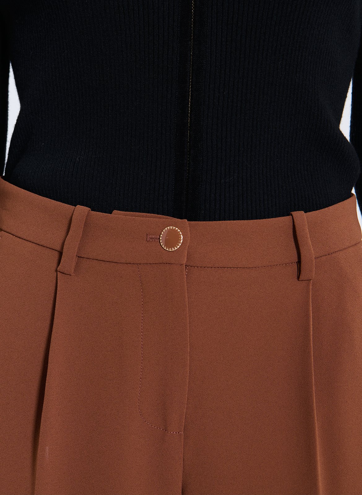 Wide pleated trousers  ZAPA Brown