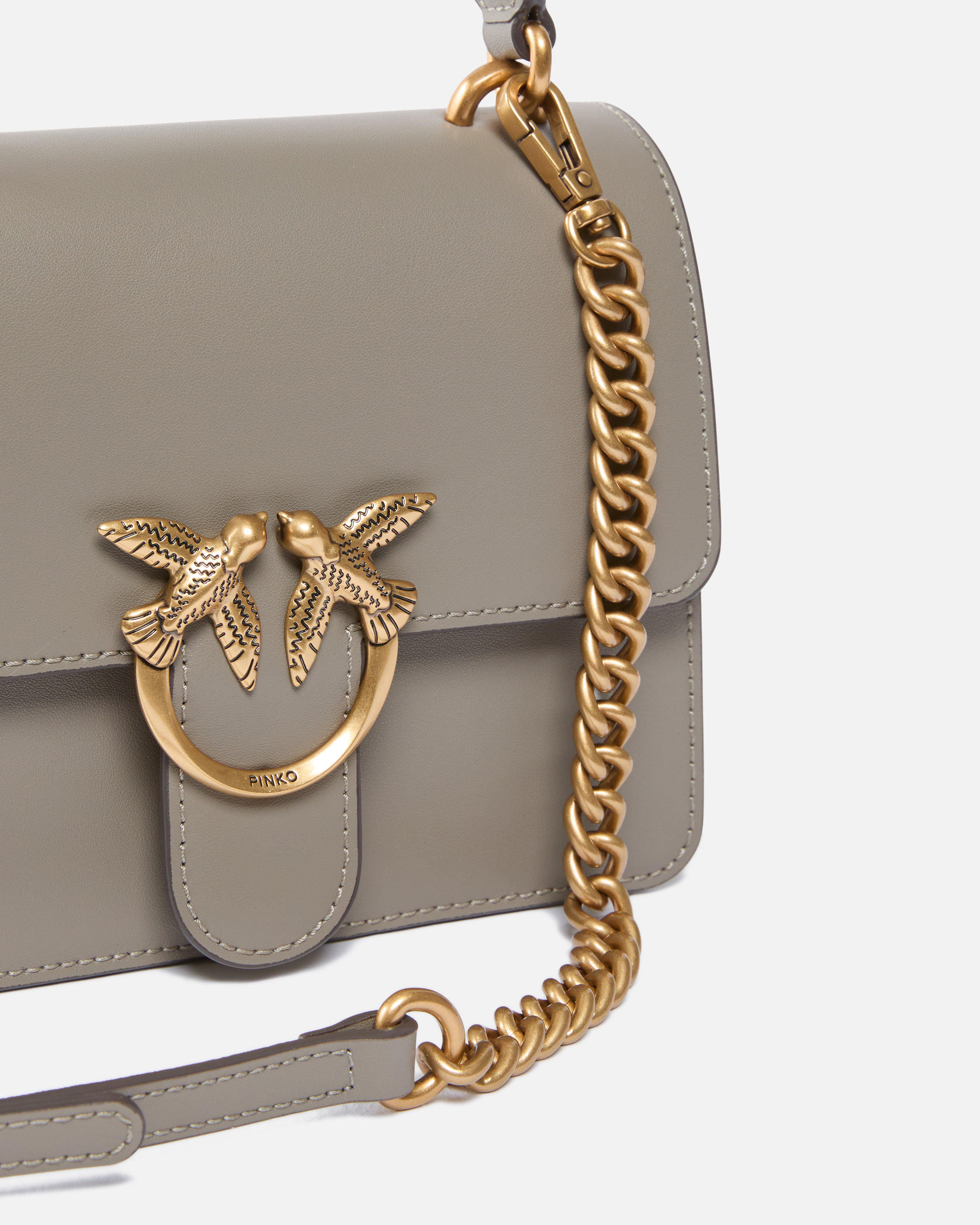 Mini love bag in light blue with top handle PINKO Brown