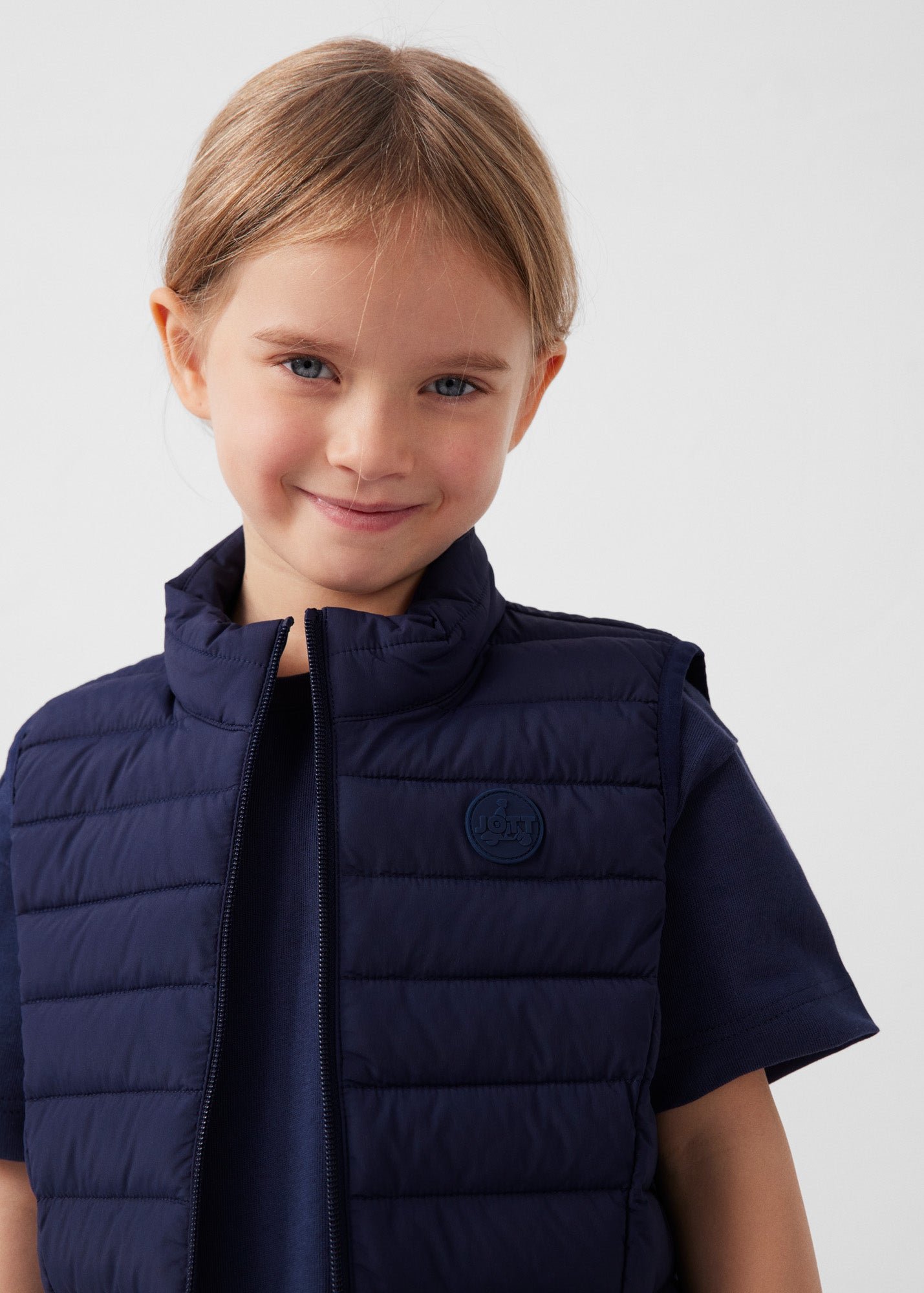 Stretch sleeveless children's down vest Soan JOTT Blue