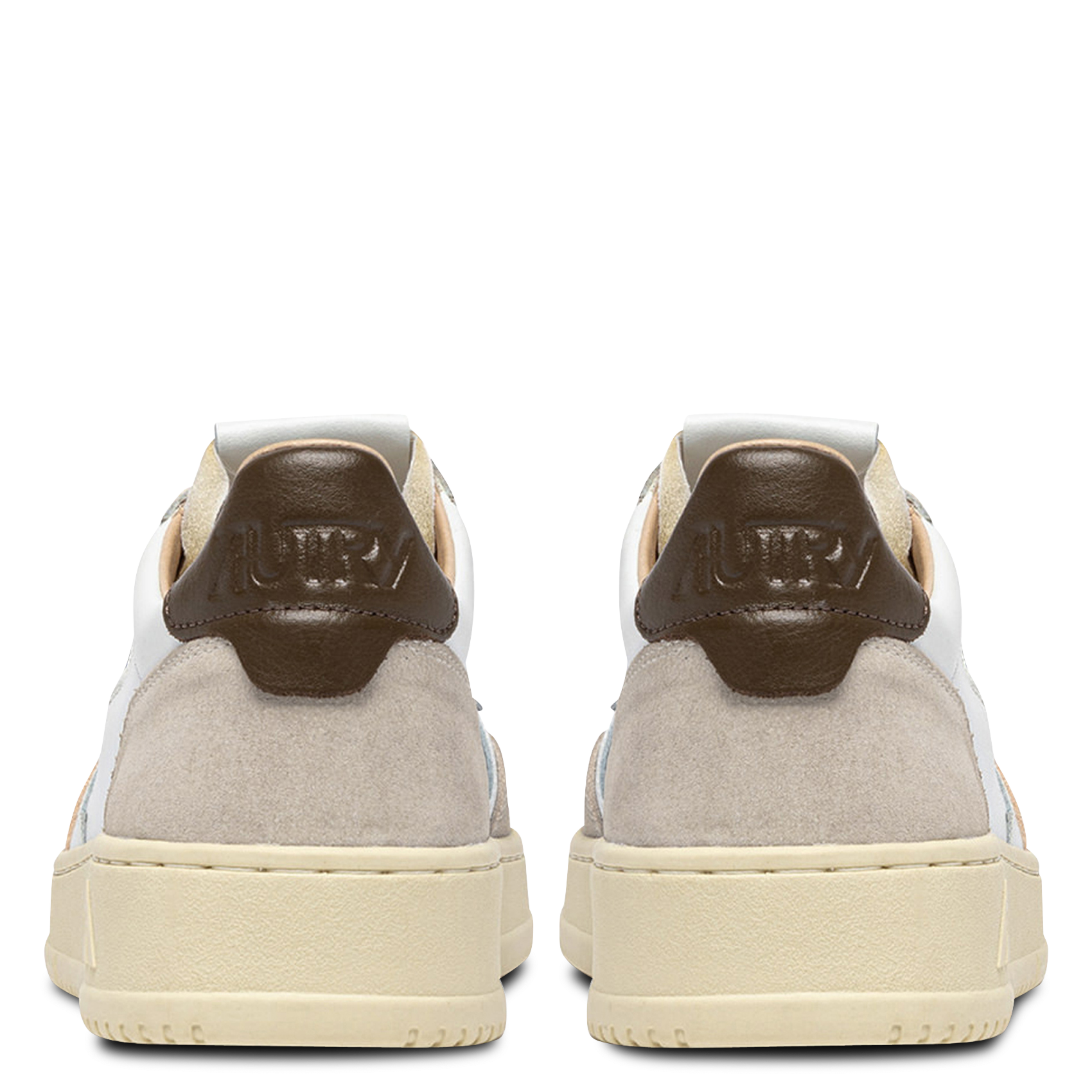 Niedrige Sneaker aus Leder-Mix AUTRY Braun