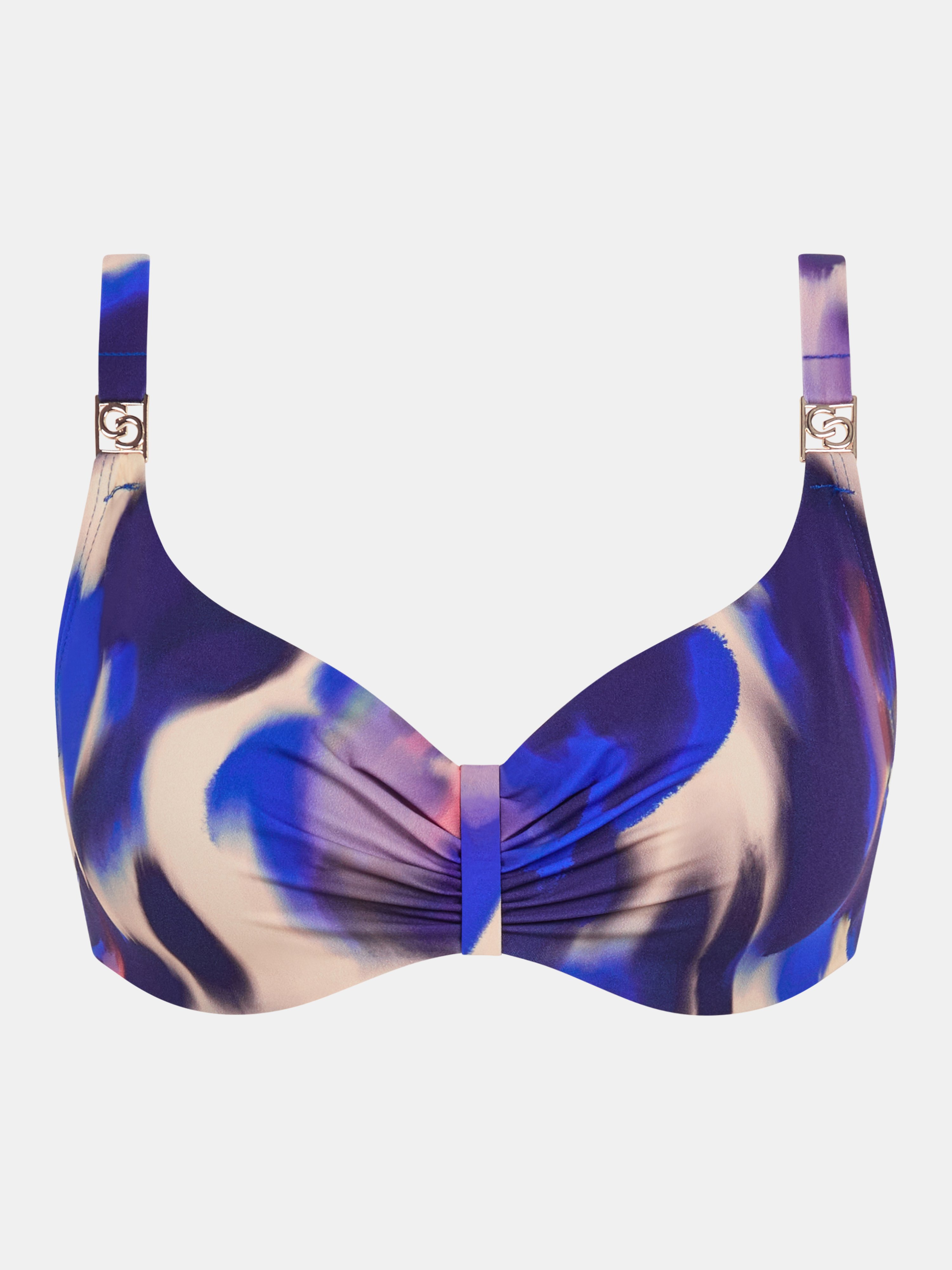 Underwired balconette bikini top CHANTELLE Blue