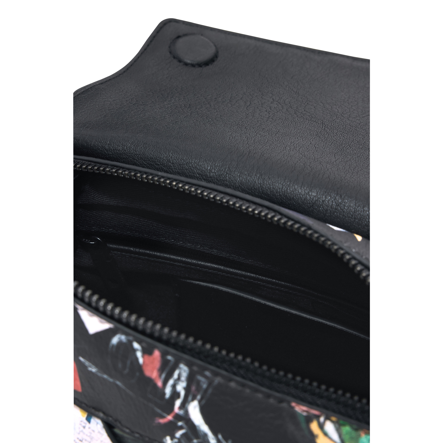 Floral Woven Flap Bag DESIGUAL Black