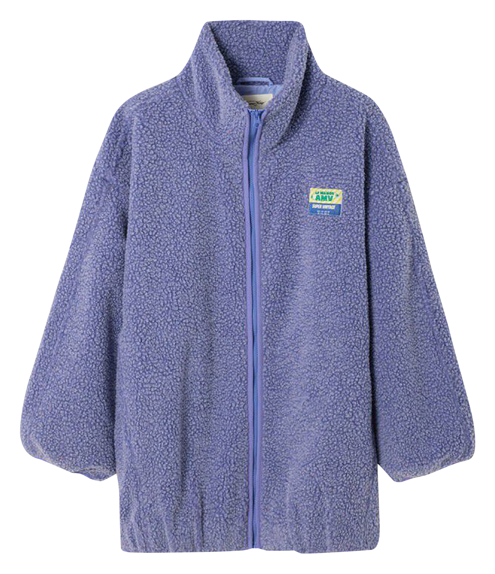 Gerade Fleecejacke mit Stehkragen AMERICAN VINTAGE Blau