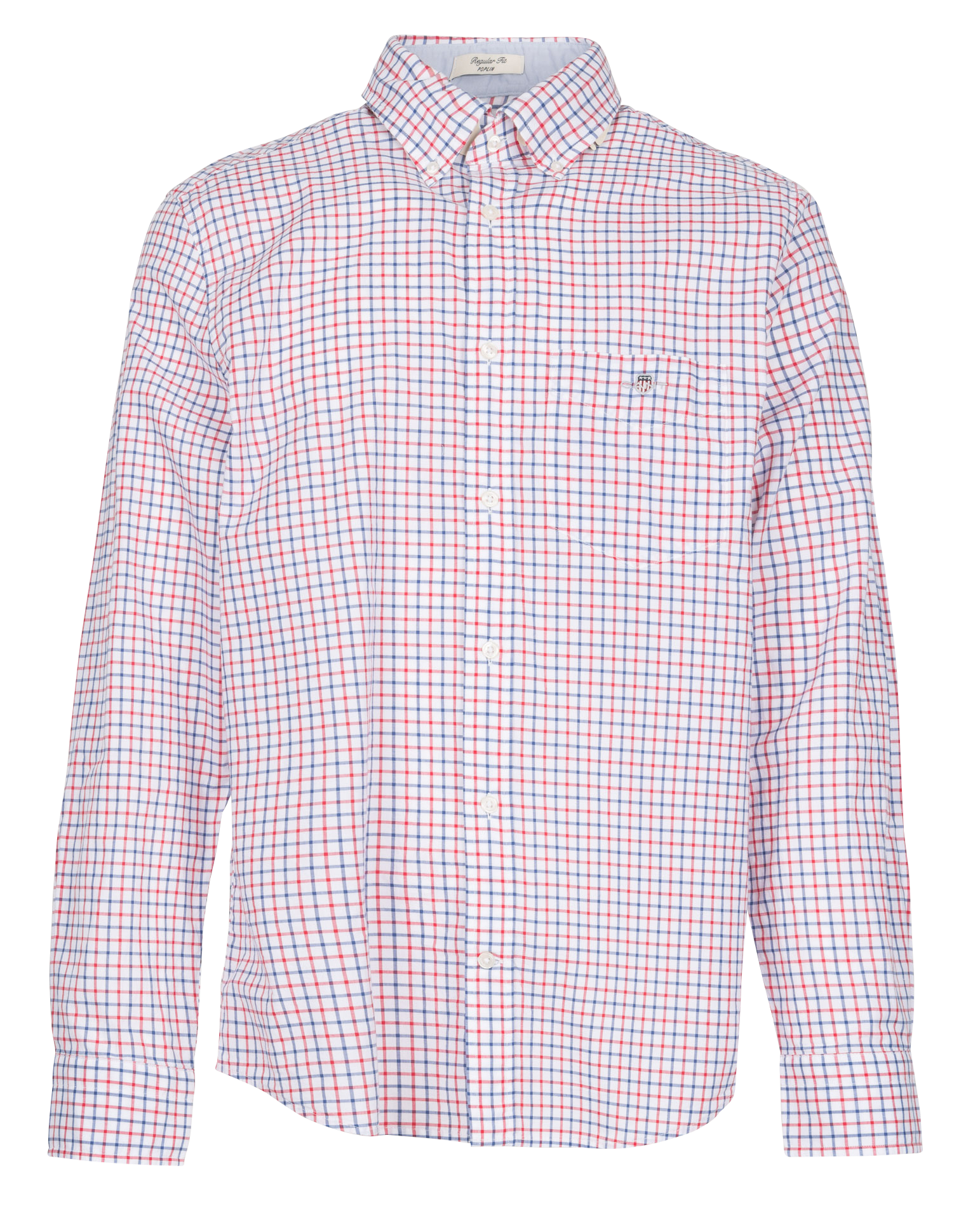 Regular-fit blouse van geruite katoen met Amerikaanse kraag GANT