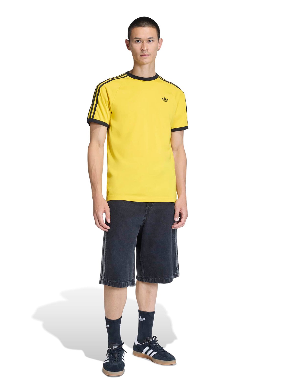 Recht, katoenen T-shirt met ronde hals ADIDAS Geel