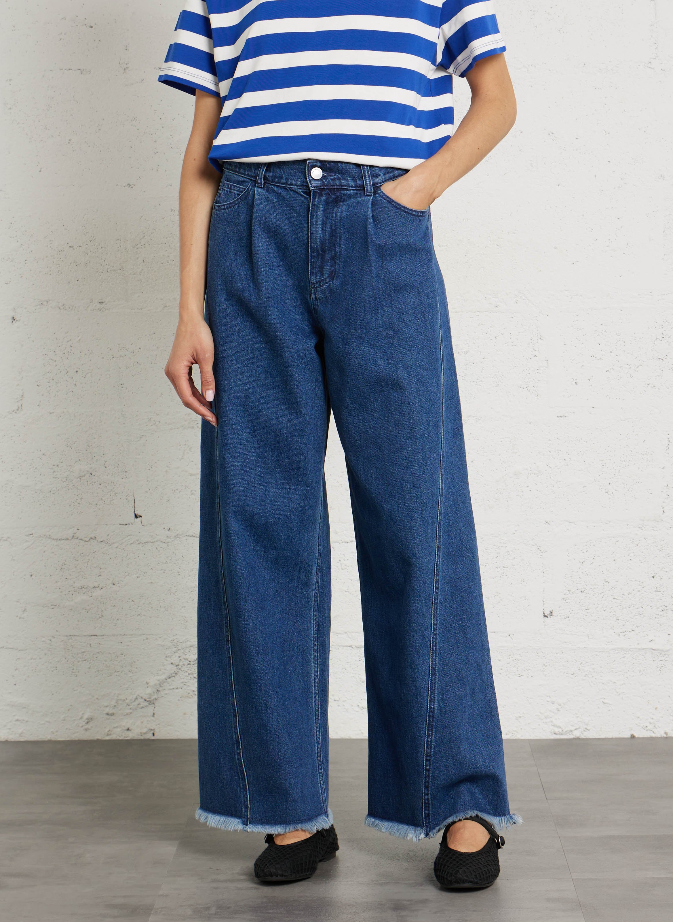 Weit geschnittene Jeans - aus Baumwolle THE NEW SOCIETY Jeans ohne Waschung