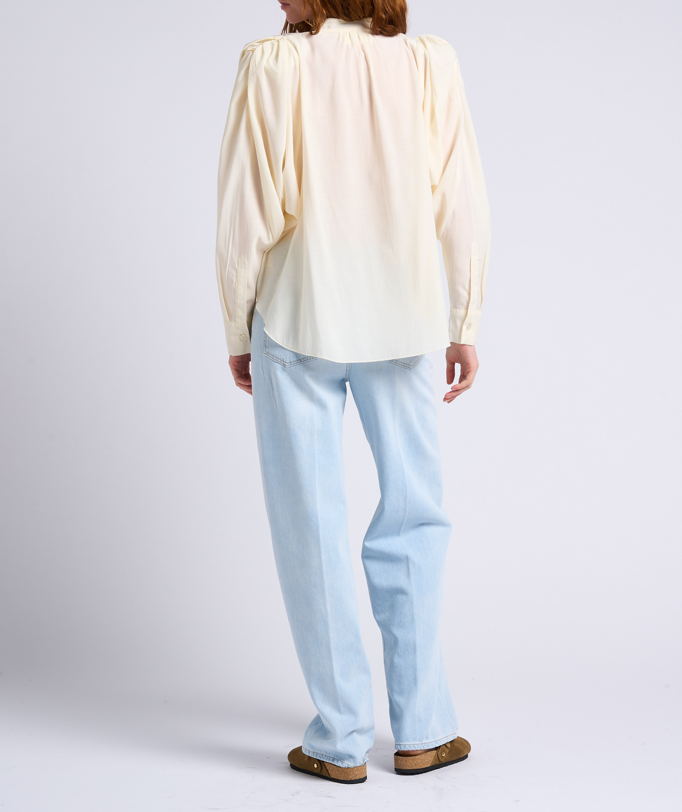 Chemisier col V ample  COLLECTORS CLUB Beige