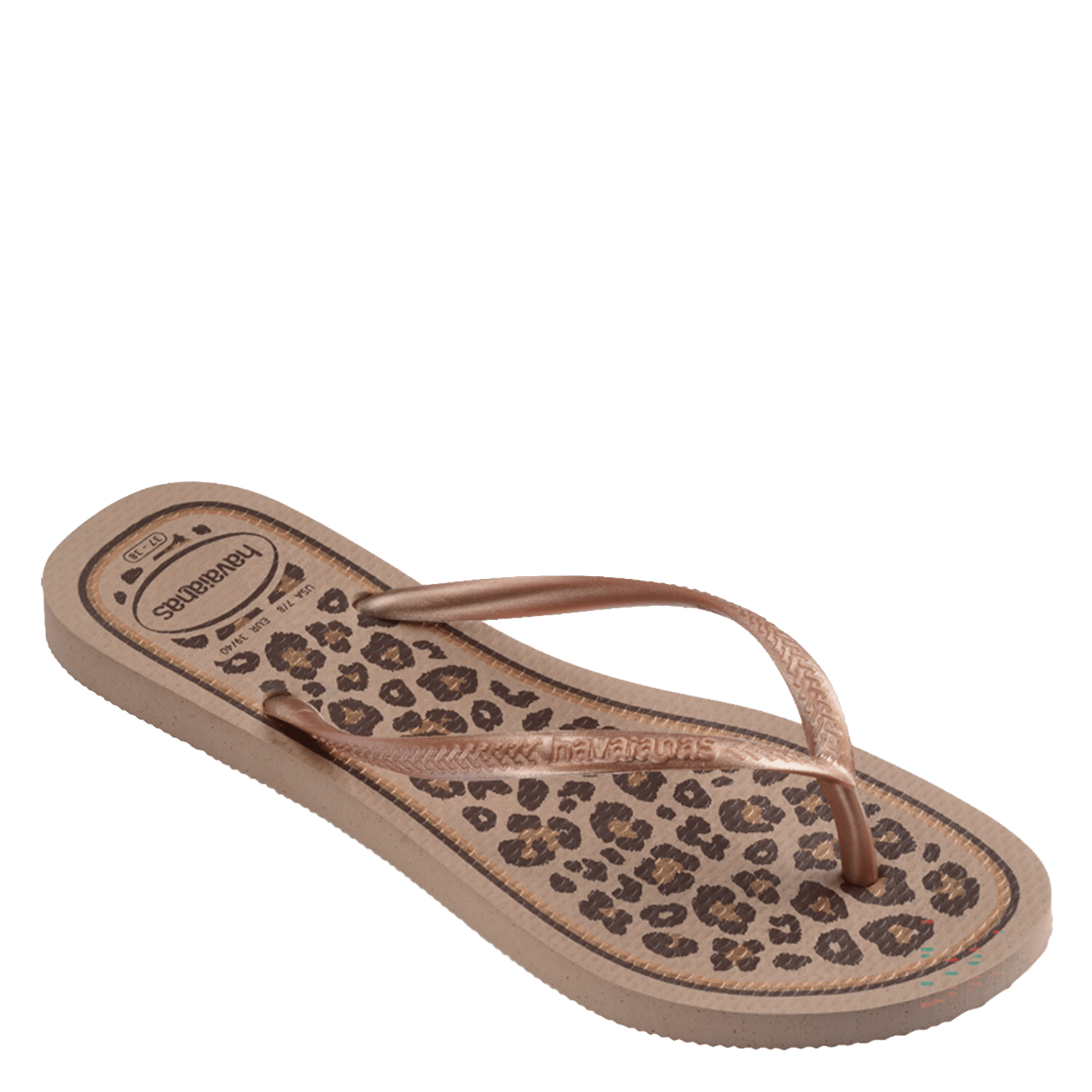 Tongs à imprimé léopard HAVAIANAS Rose