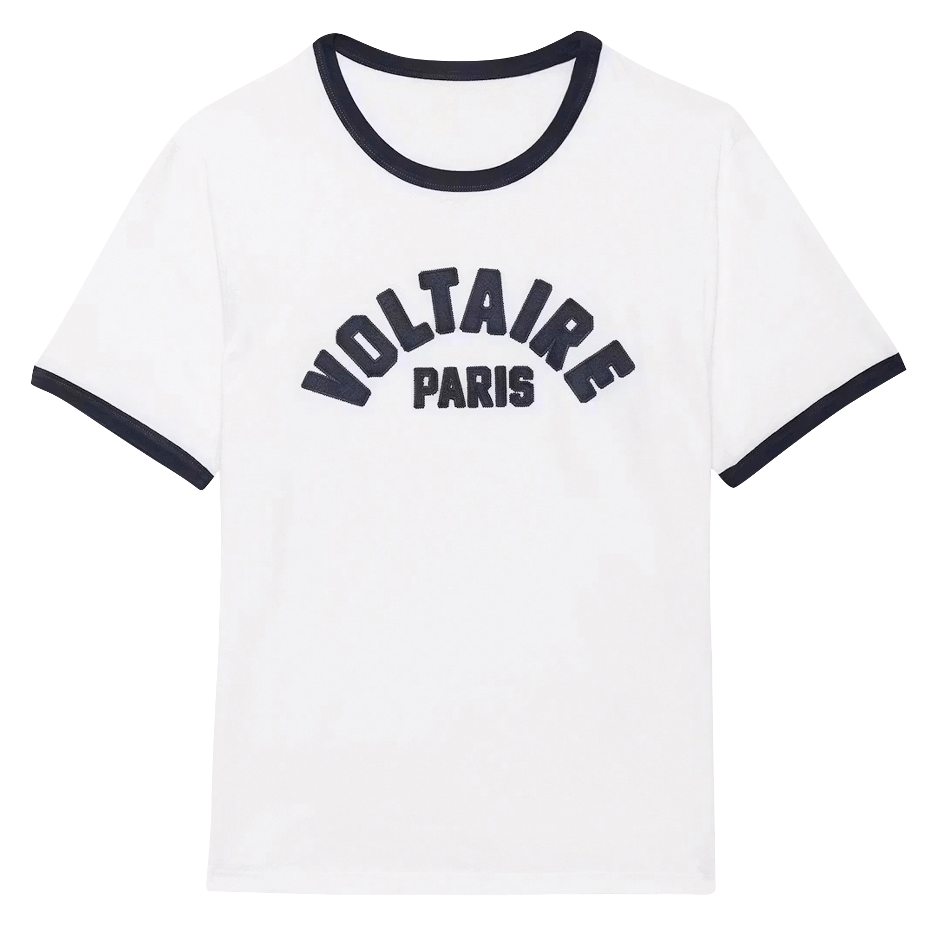 Tee-shirt droit à détail brodé ZADIG&VOLTAIRE Blanc