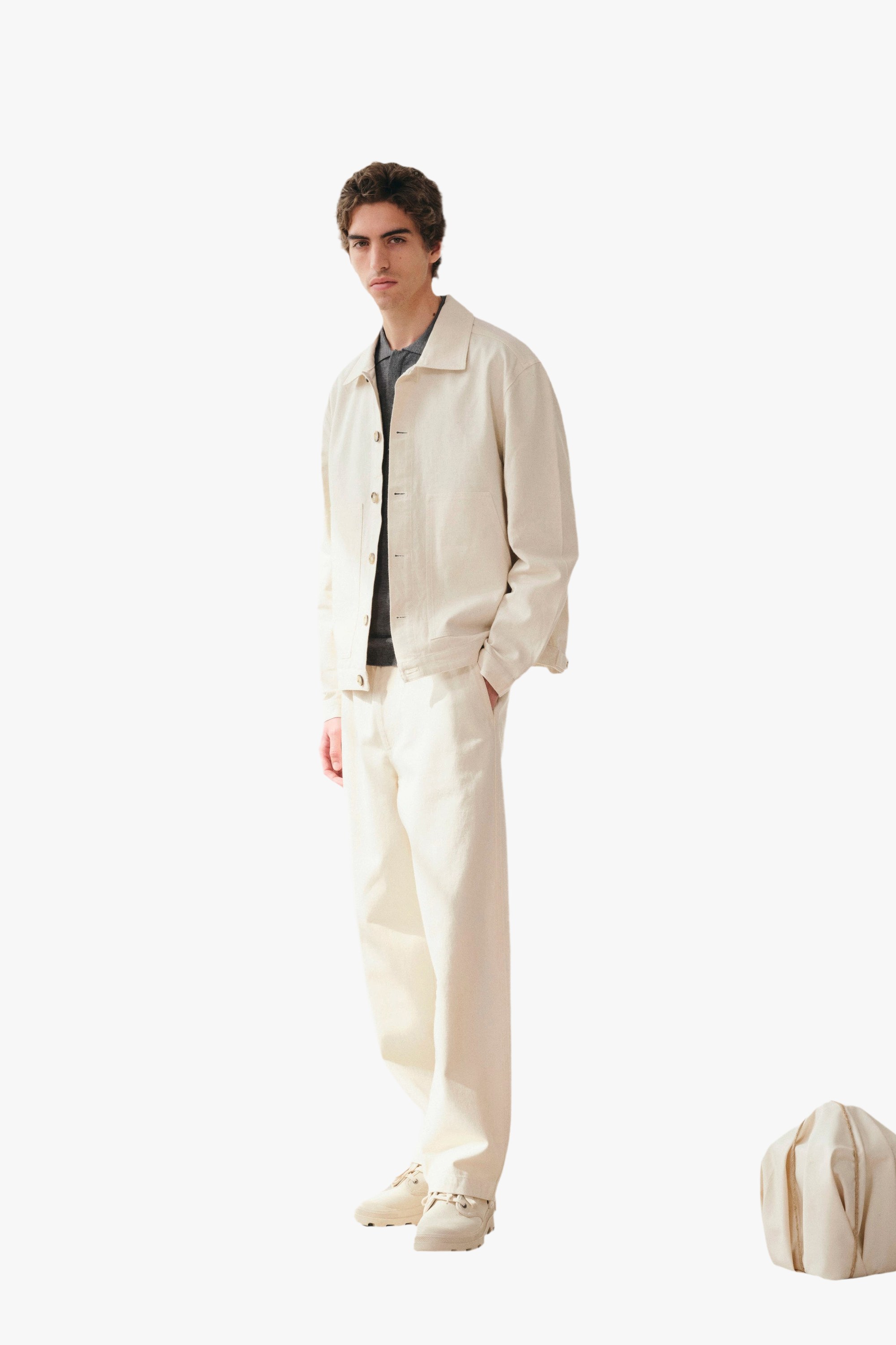 Wide leg calder jeans | Red Noyoco Men