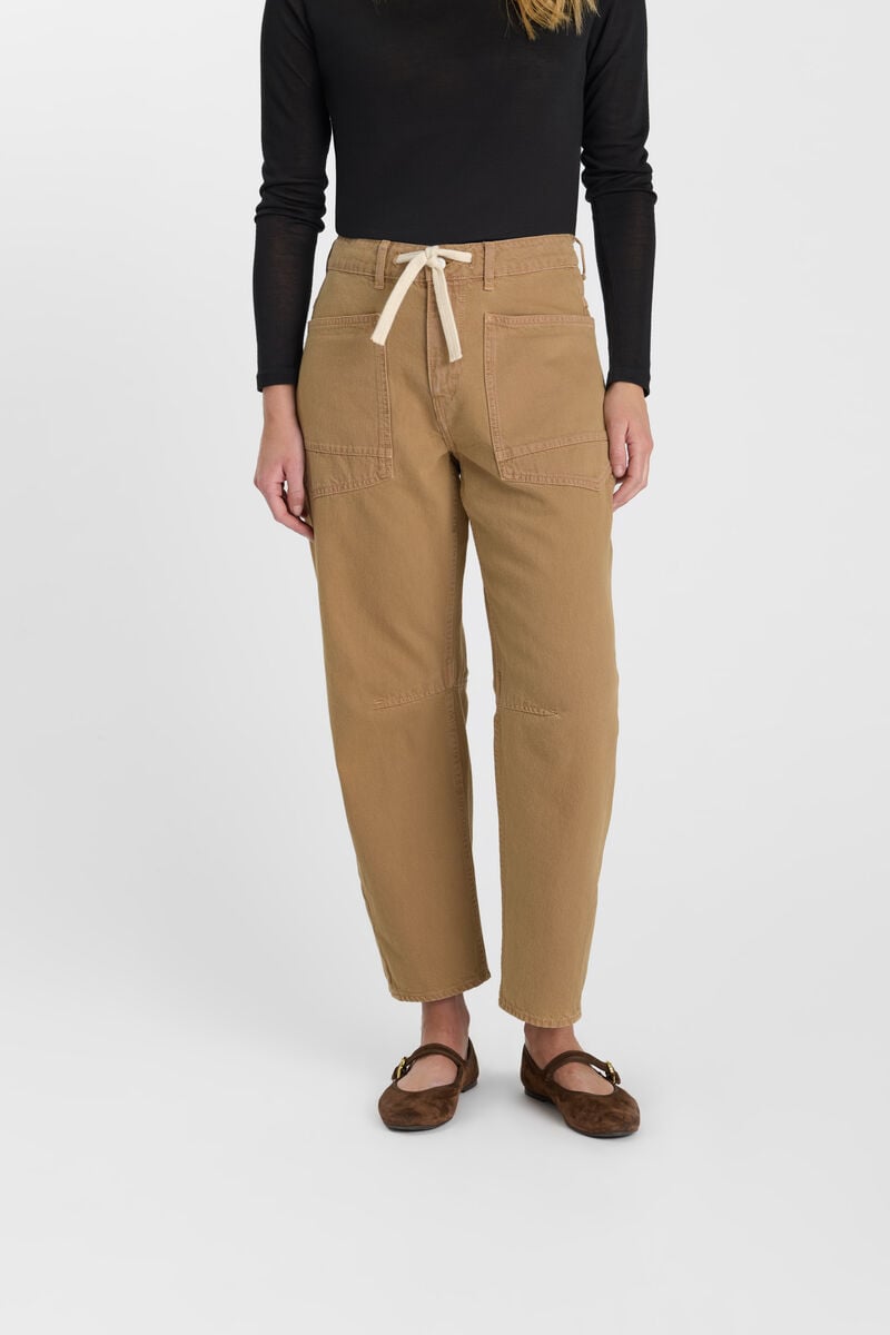 Loose jeans, wide leg, length 34 LE TEMPS DES CERISES Beige