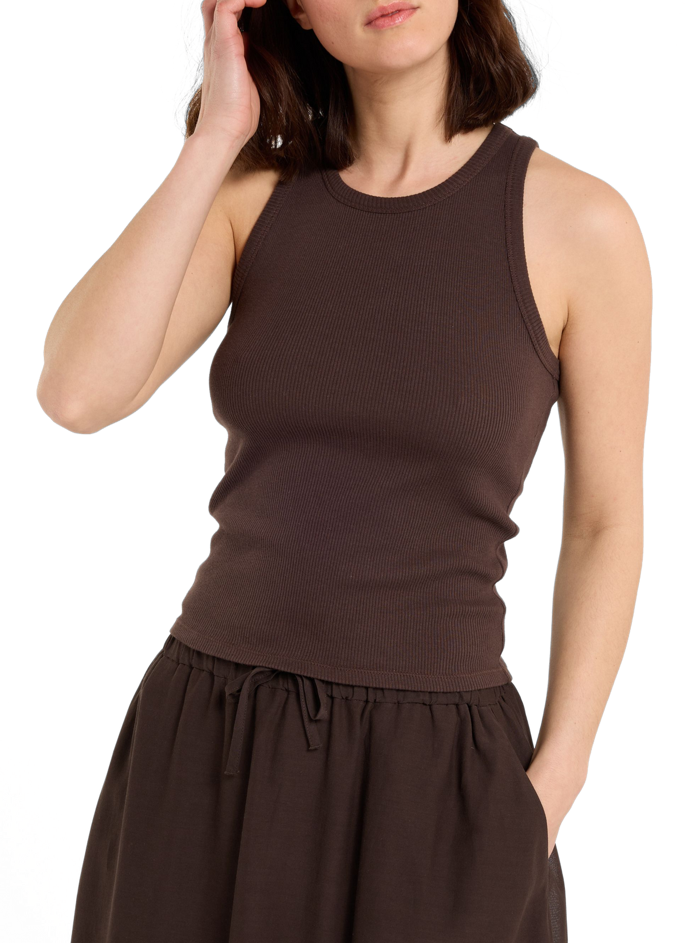 Tovie cotton tank top by Tovie SAISON 1865 Brown