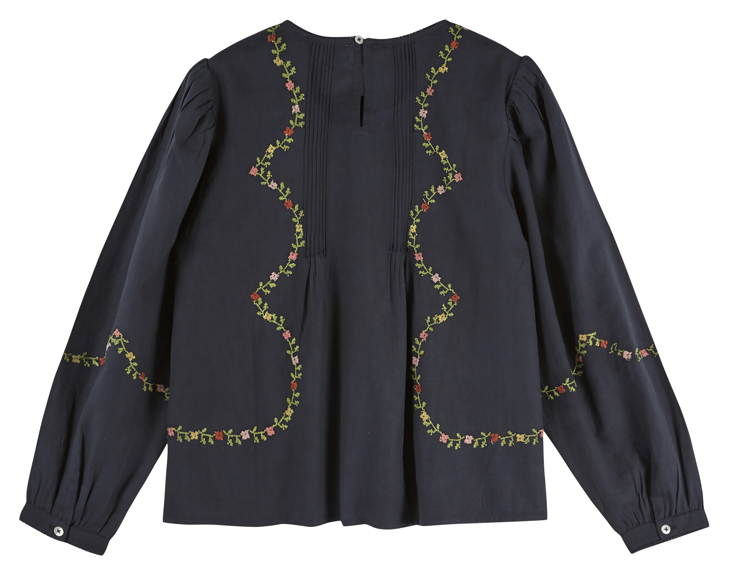 Blouse col rond en coton EMILE ET IDA Schwarz