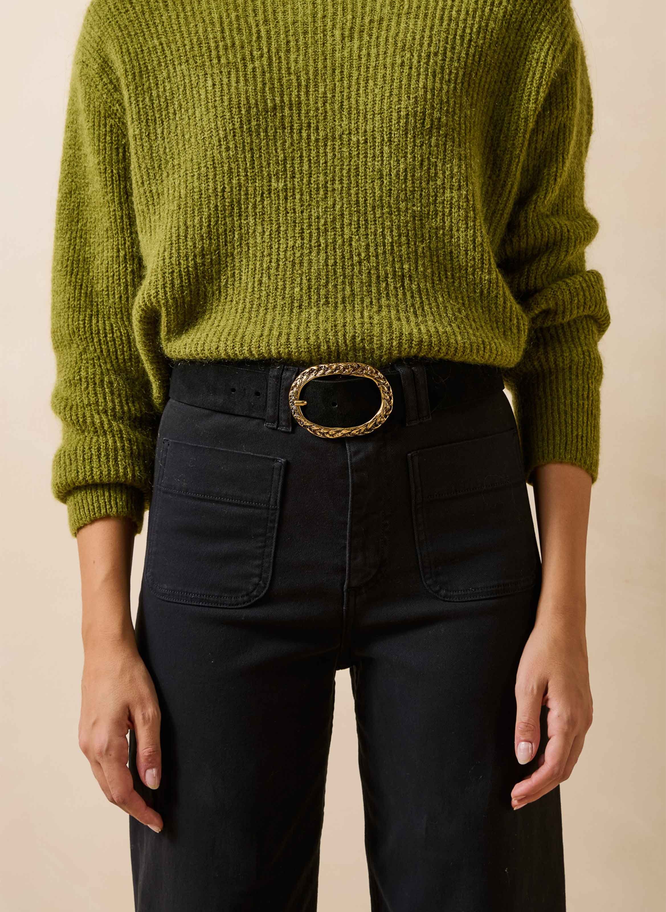 Leather-blend belt LA FEE MARABOUTEE Black