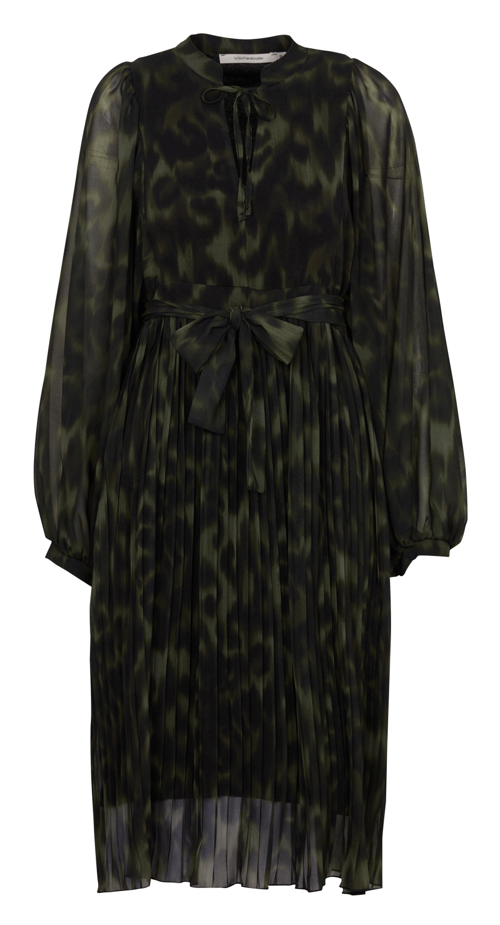 Printed henley midi dress LA FEE MARABOUTEE Green