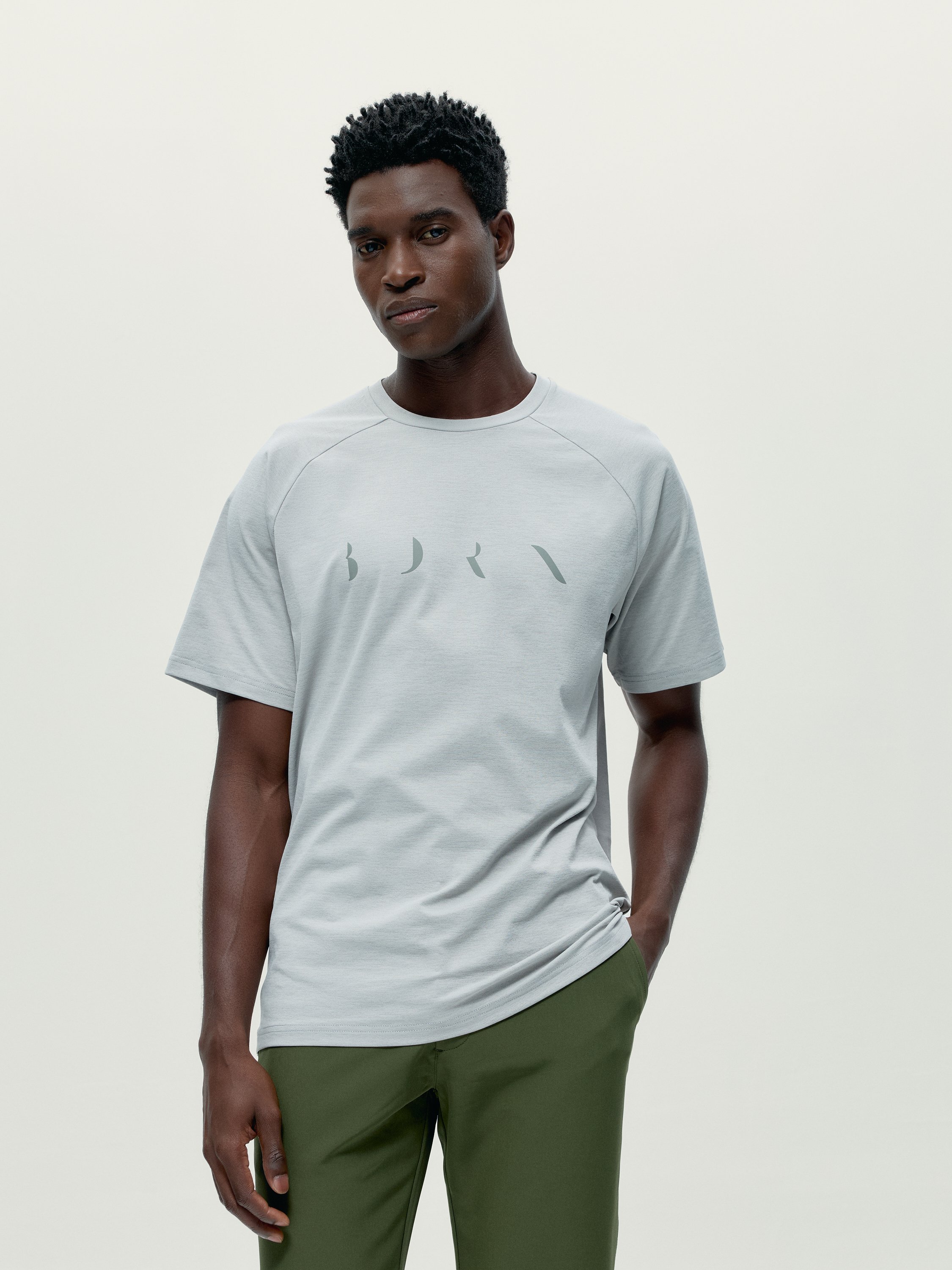 Men's short-sleeve core sports t-shirt BORN Grey