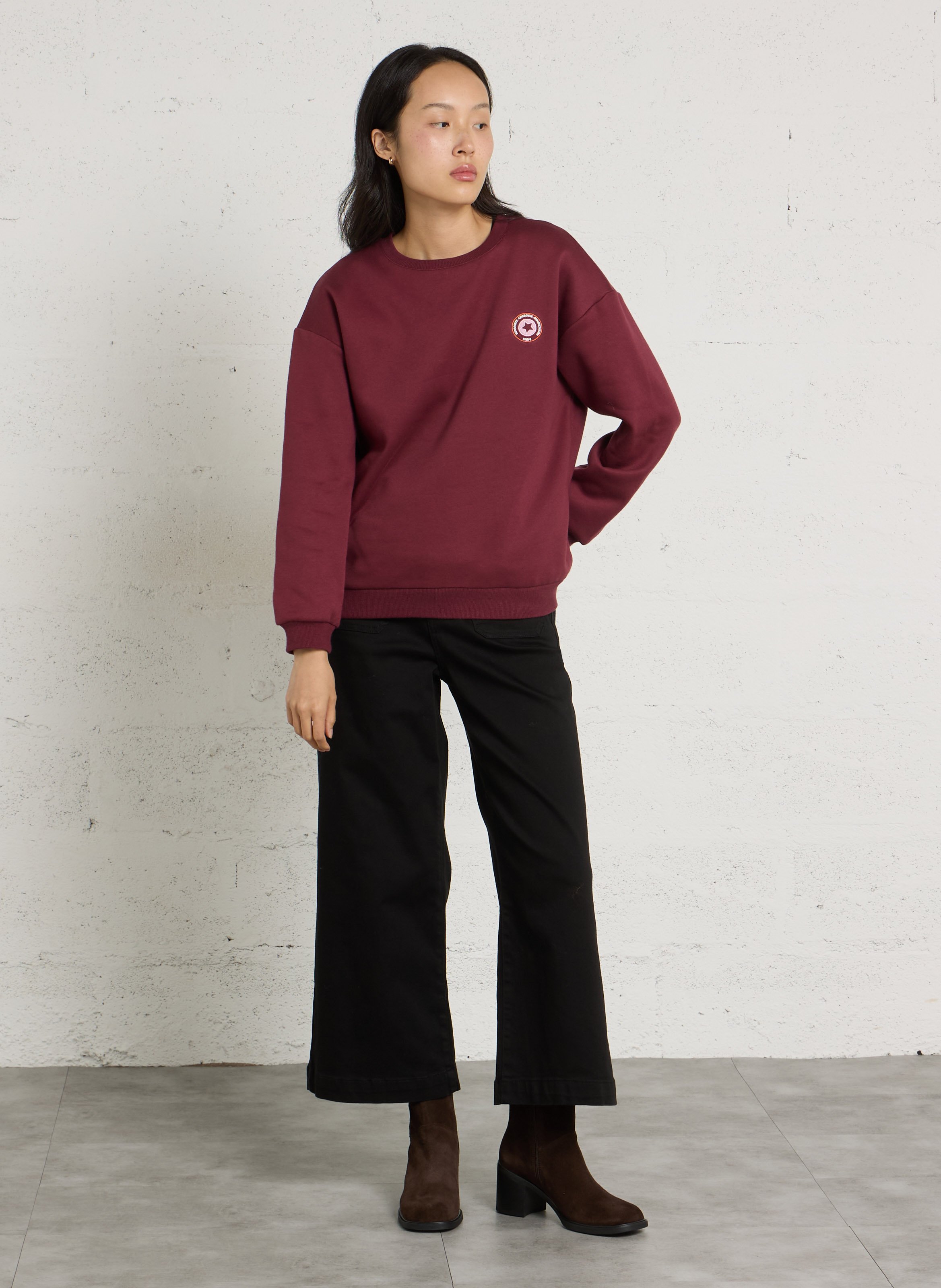 Weites Sweatshirt aus Baumwoll-Mix | Rot LA PETITE ETOILE Damen