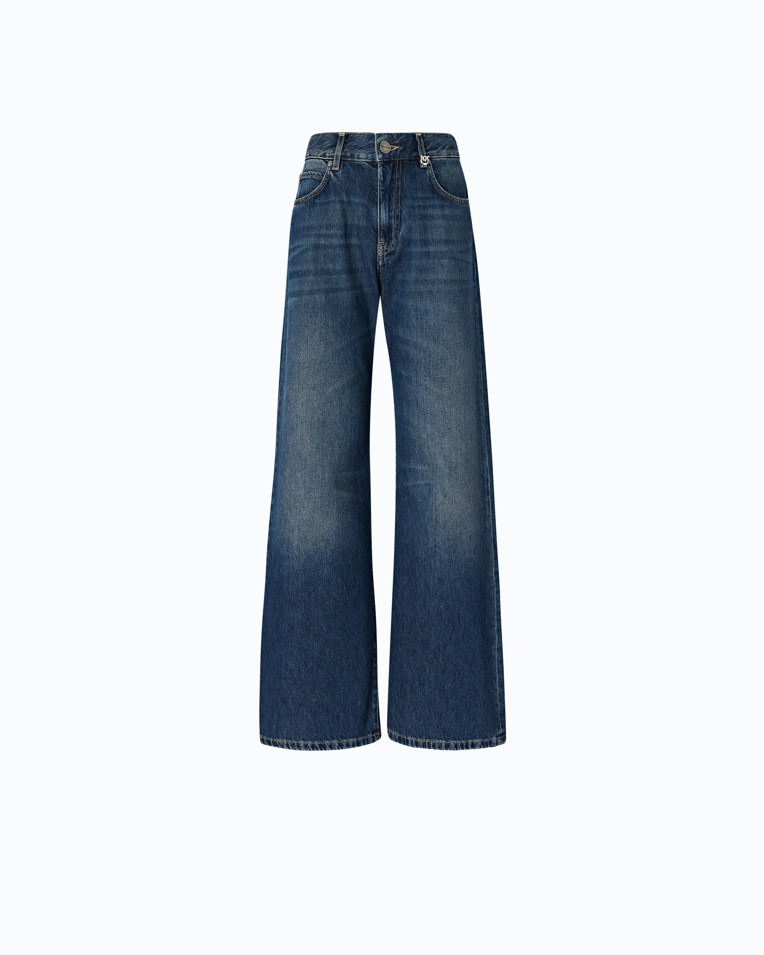 Jean wide leg en denim doux PINKO Bleu