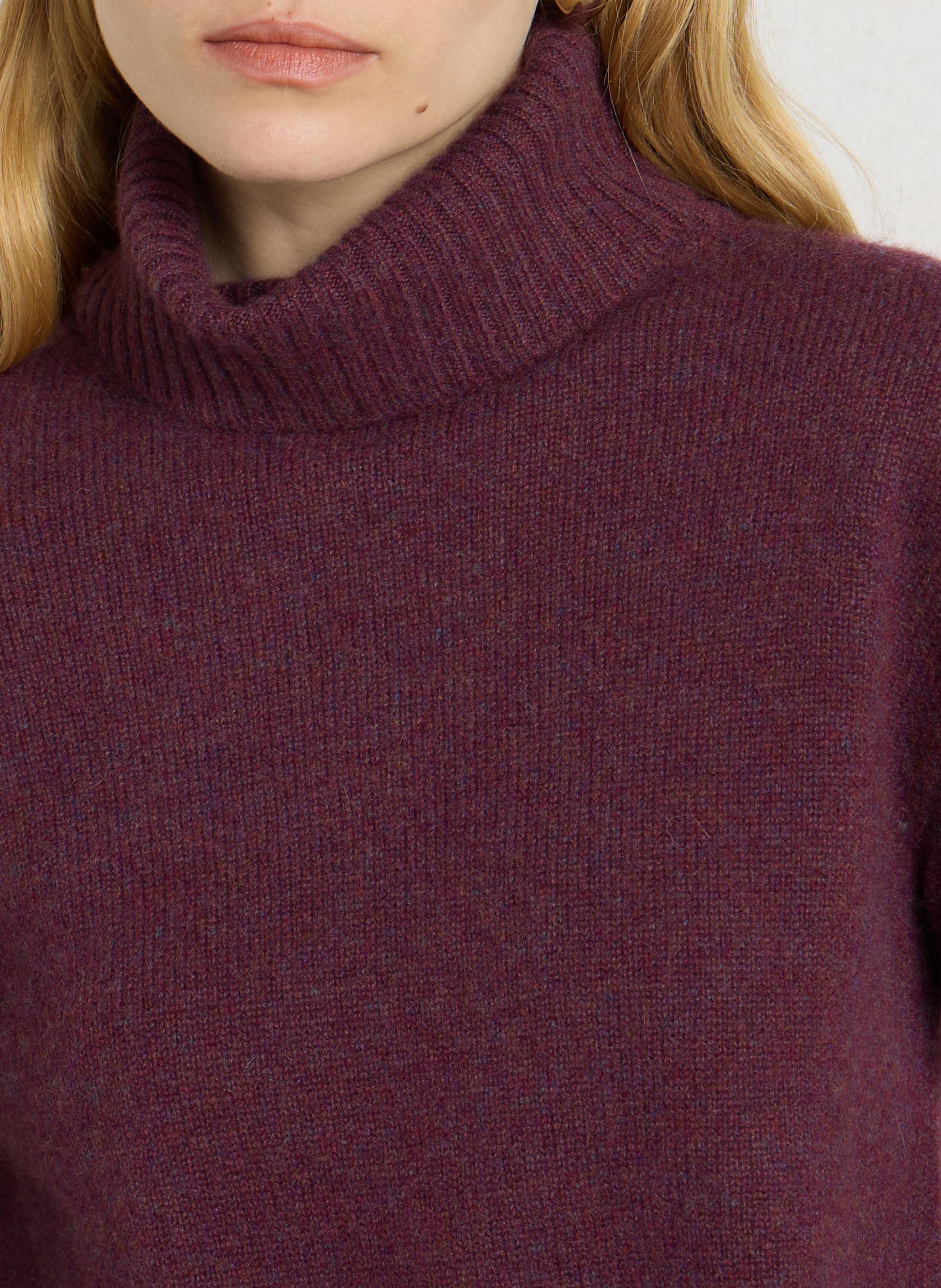 Pull droit en cachemire  MAISON 123 Violet